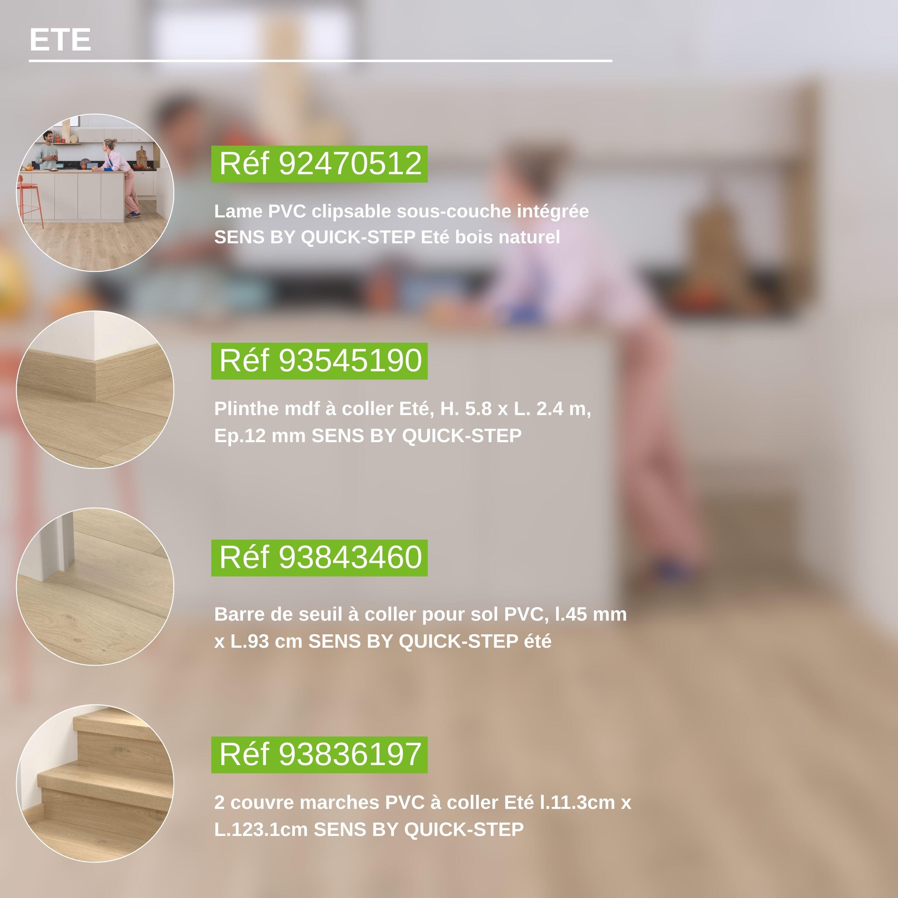 Lame PVC clipsable sous-couche intégrée SENS BY QUICK-STEP Eté bois naturel - 5