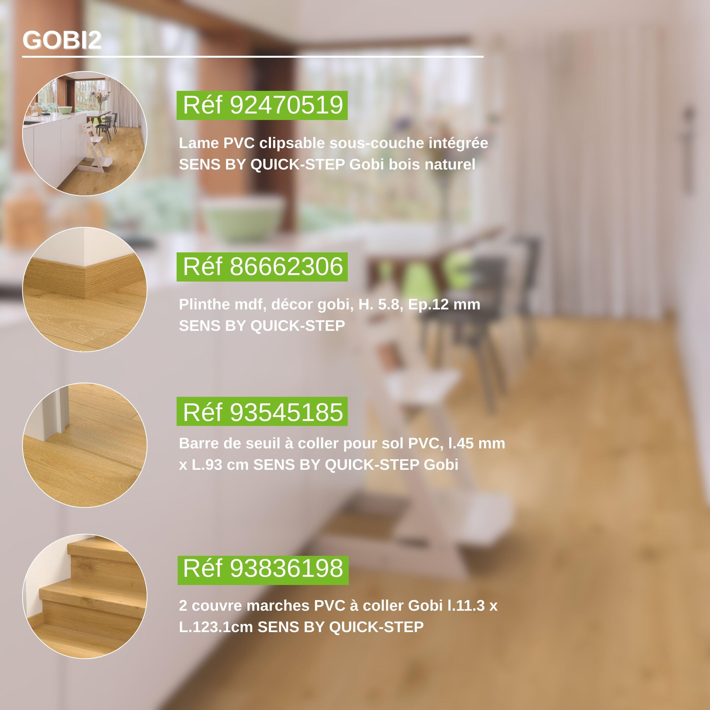 Lame PVC clipsable sous-couche intégrée SENS BY QUICK-STEP Gobi bois naturel - 5