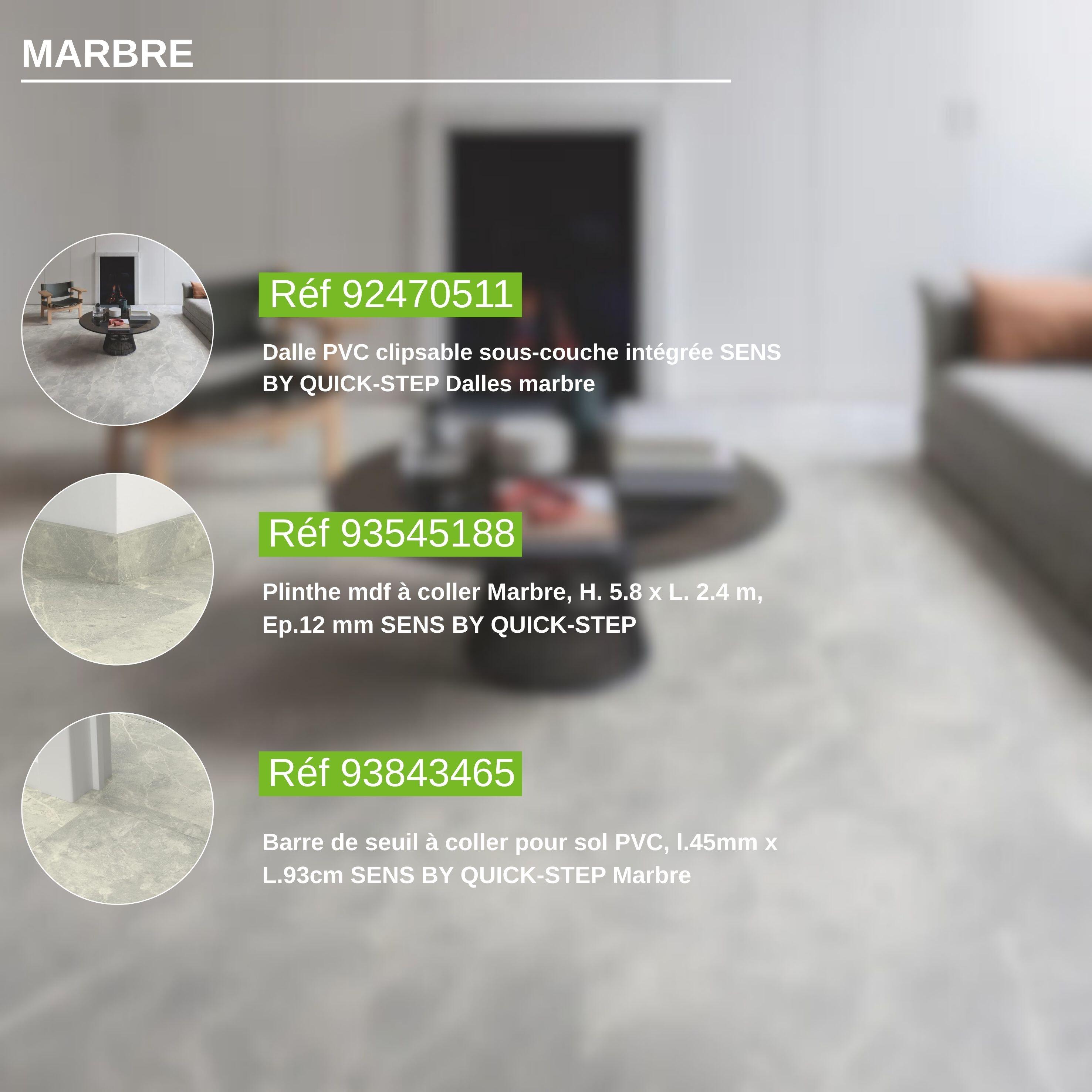 Dalle PVC clipsable sous-couche intégrée SENS BY QUICK-STEP Dalles marbre - 4