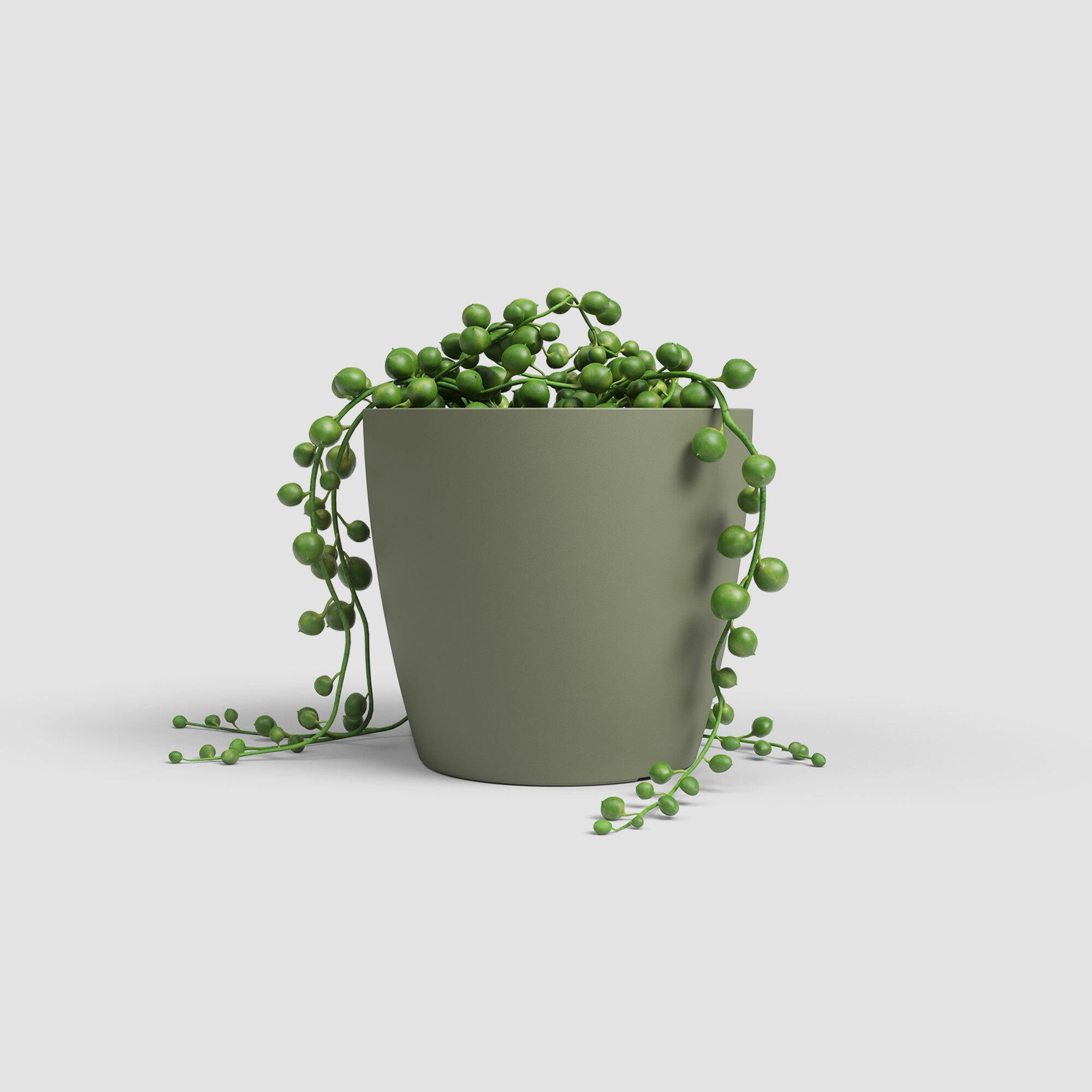 Maceta redonda de polipropileno ARTEVASI San Remo ø 25 cm y 23 cm altura verde - 2