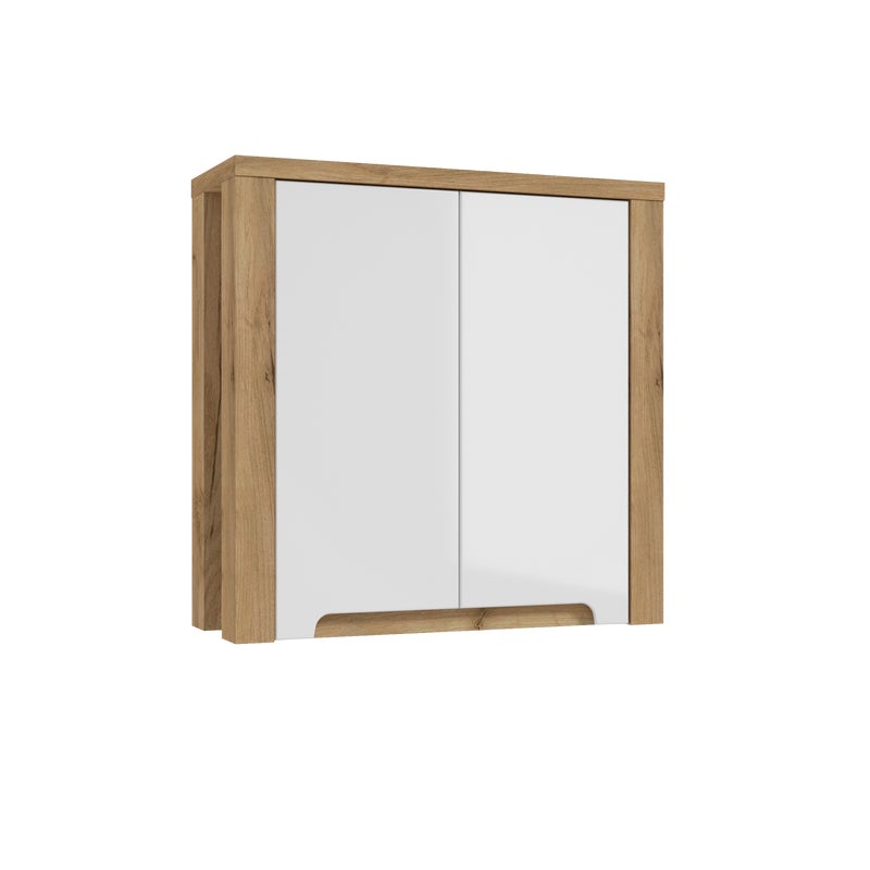 Szafka łazienkowa wisząca Gambi 60.2x22x60 cm brązowo-biała Defra