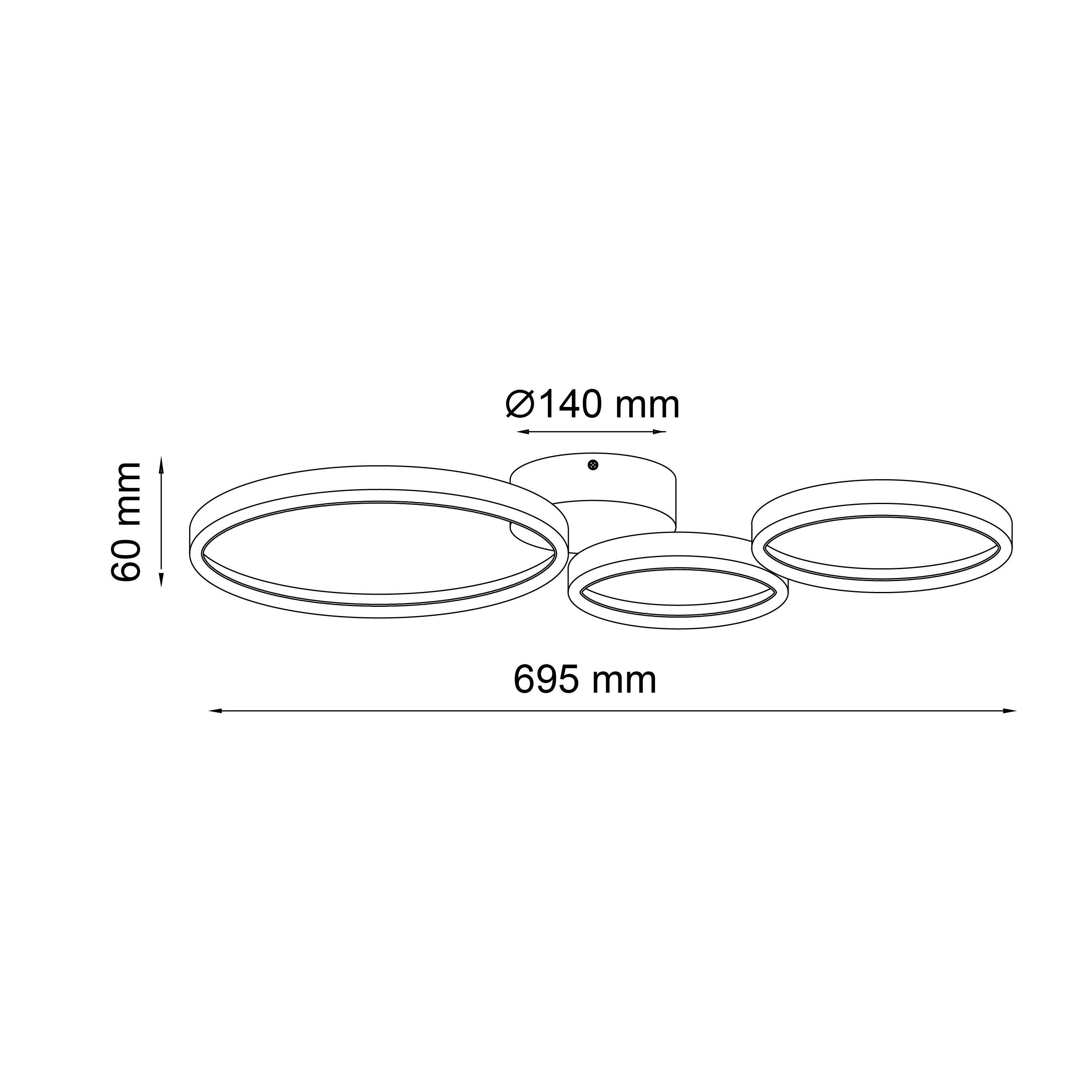 Lampa wisząca Flamenco czarna 28 W LED Sanico - 4