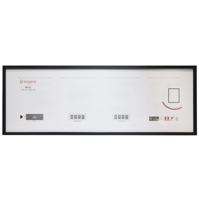 Cadre photo multiple Milo noir, Design H.95 x l.33 cm