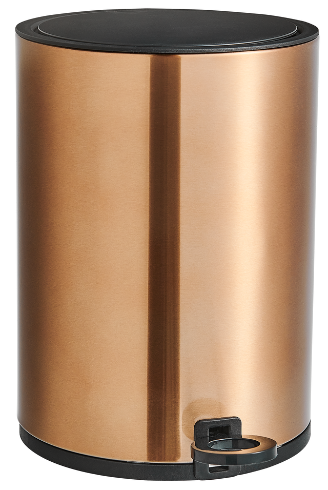 Łazienkowy kosz na śmieci Industrial 3L miedź szczotkowana