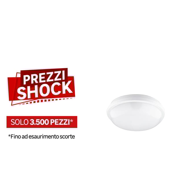 Plafoniera LED Round LED Ø 30 cm grigio IP65 cct da bianco caldo a bianco freddo con regolazione di temperatura, 2700 lumen ON