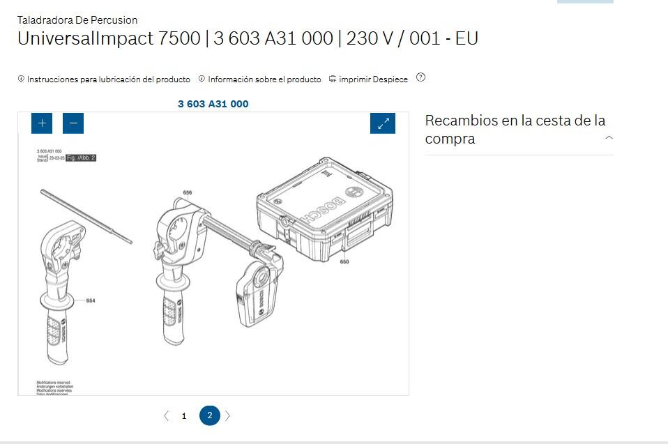 Perceuse à percussion filaire BOSCH UniversalImpact 7500, 750 W - 6