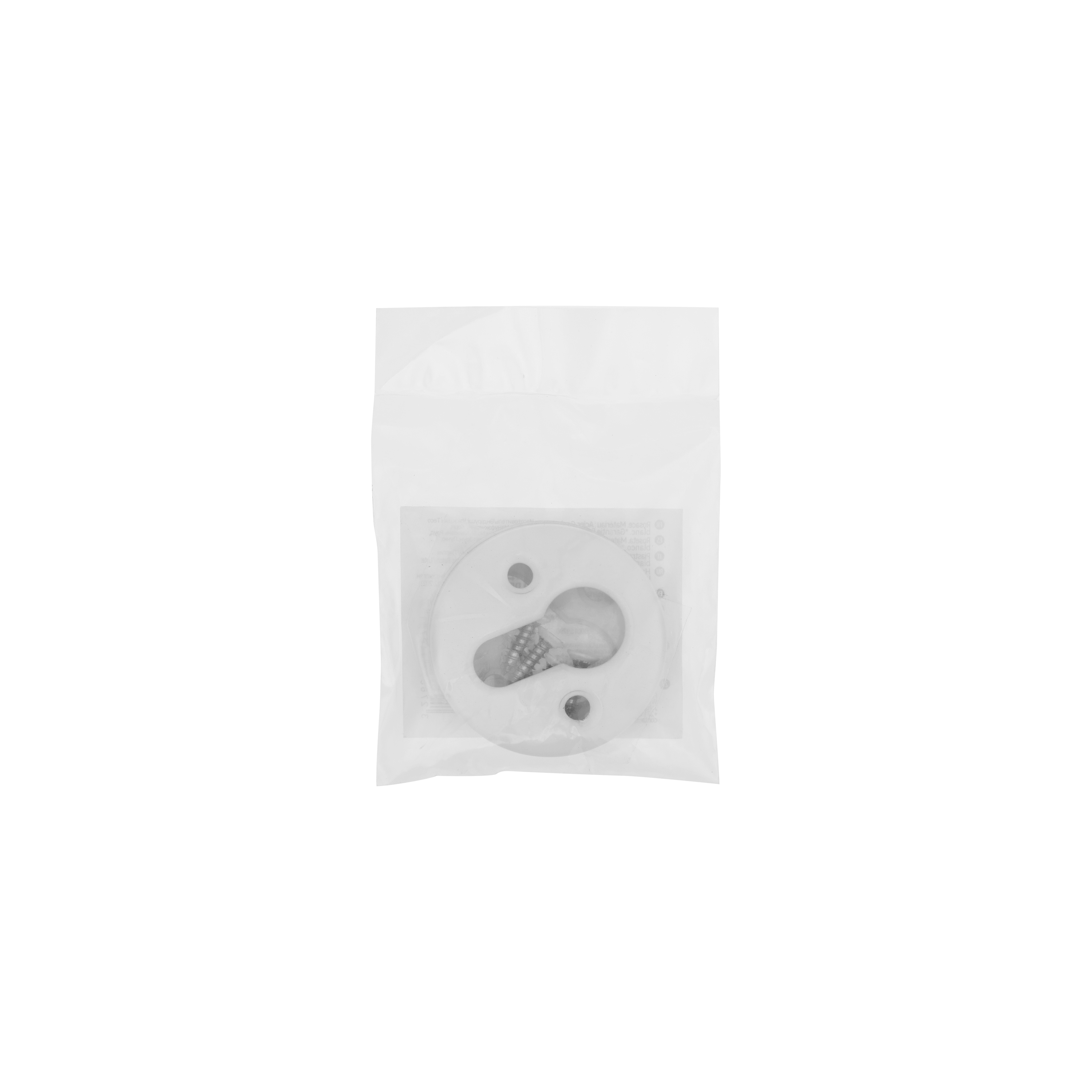 2 rosaces de fonction Lina acier blanc mat trou de cylindre E3 - 7