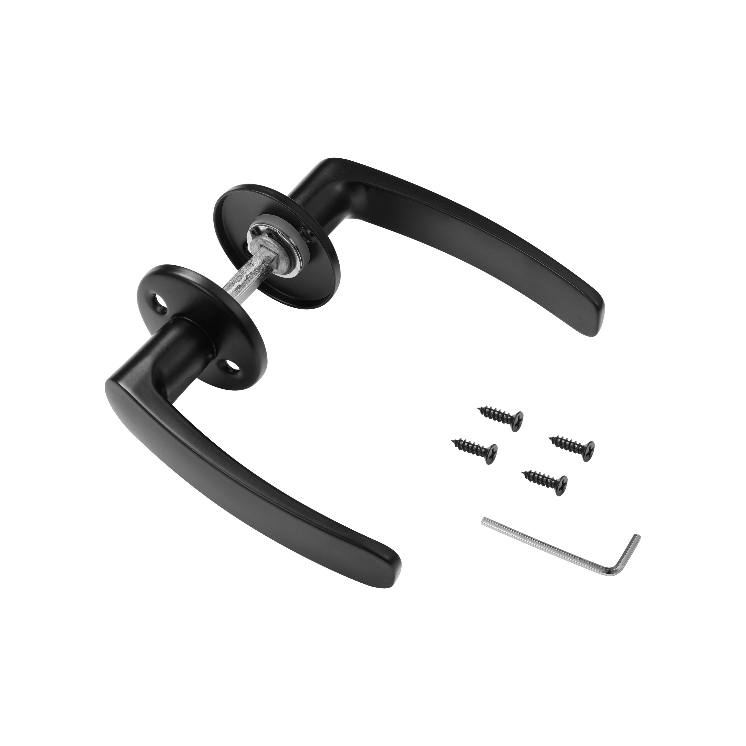 2 poignées sur rosace Lina noir mat E2 - 3