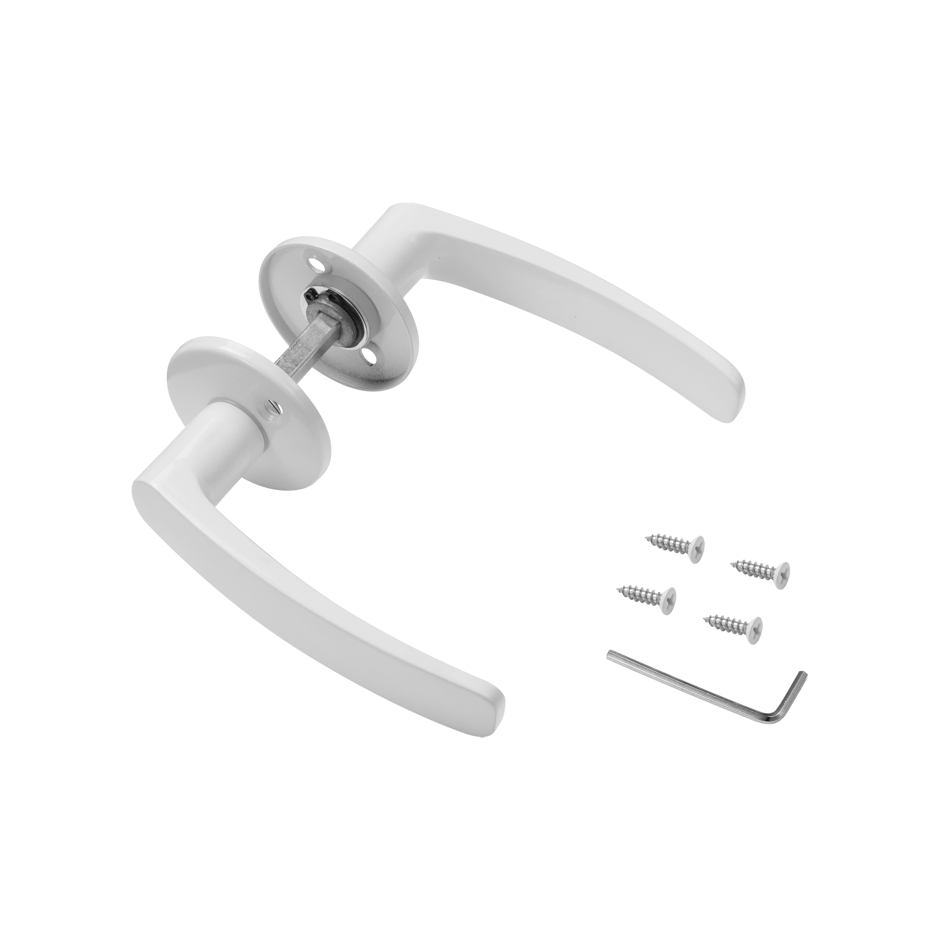 2 poignées sur rosace Lina blanc mat E3 - 3