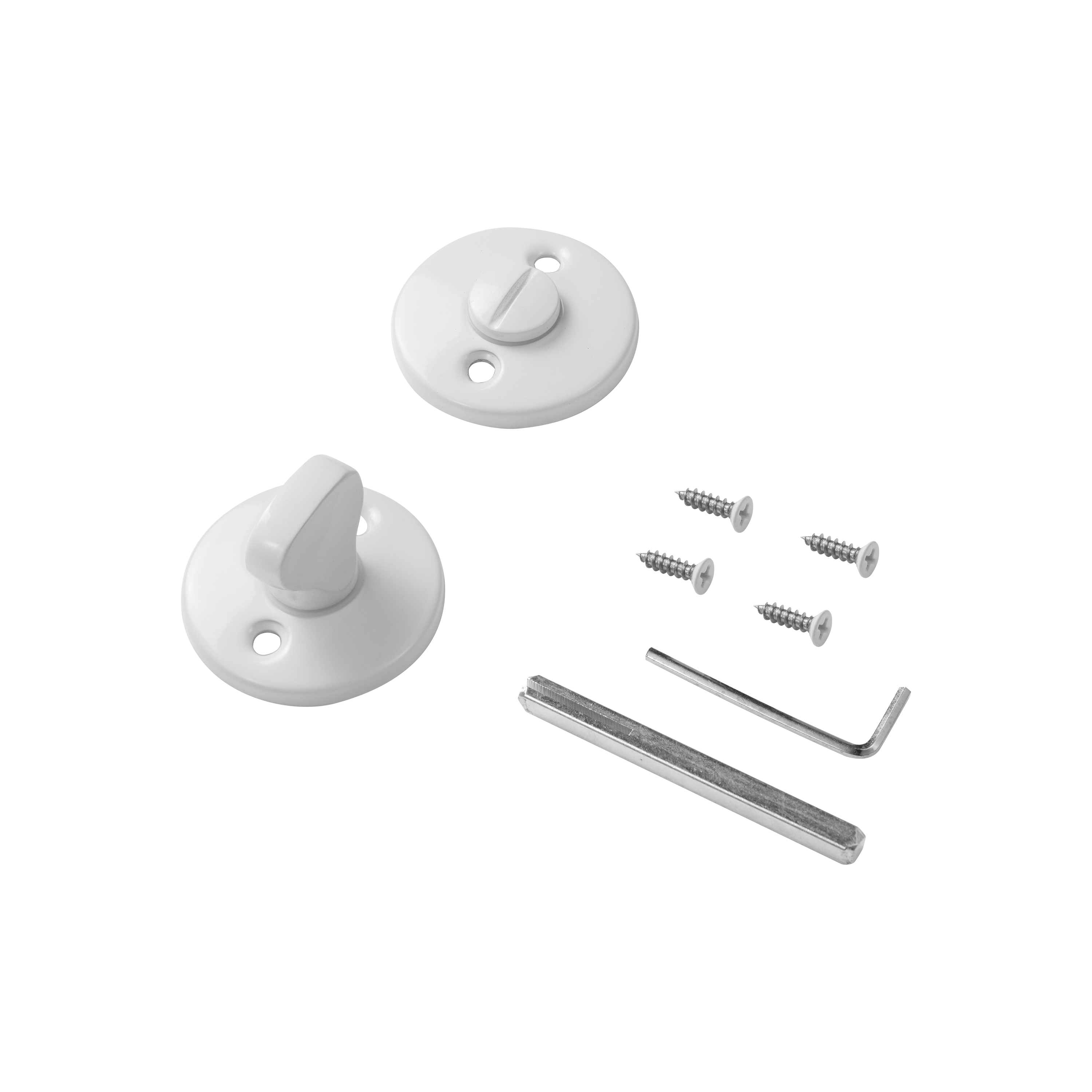 2 rosaces de fonction Lina acier blanc mat condamnation et décondamnation E3 - 3