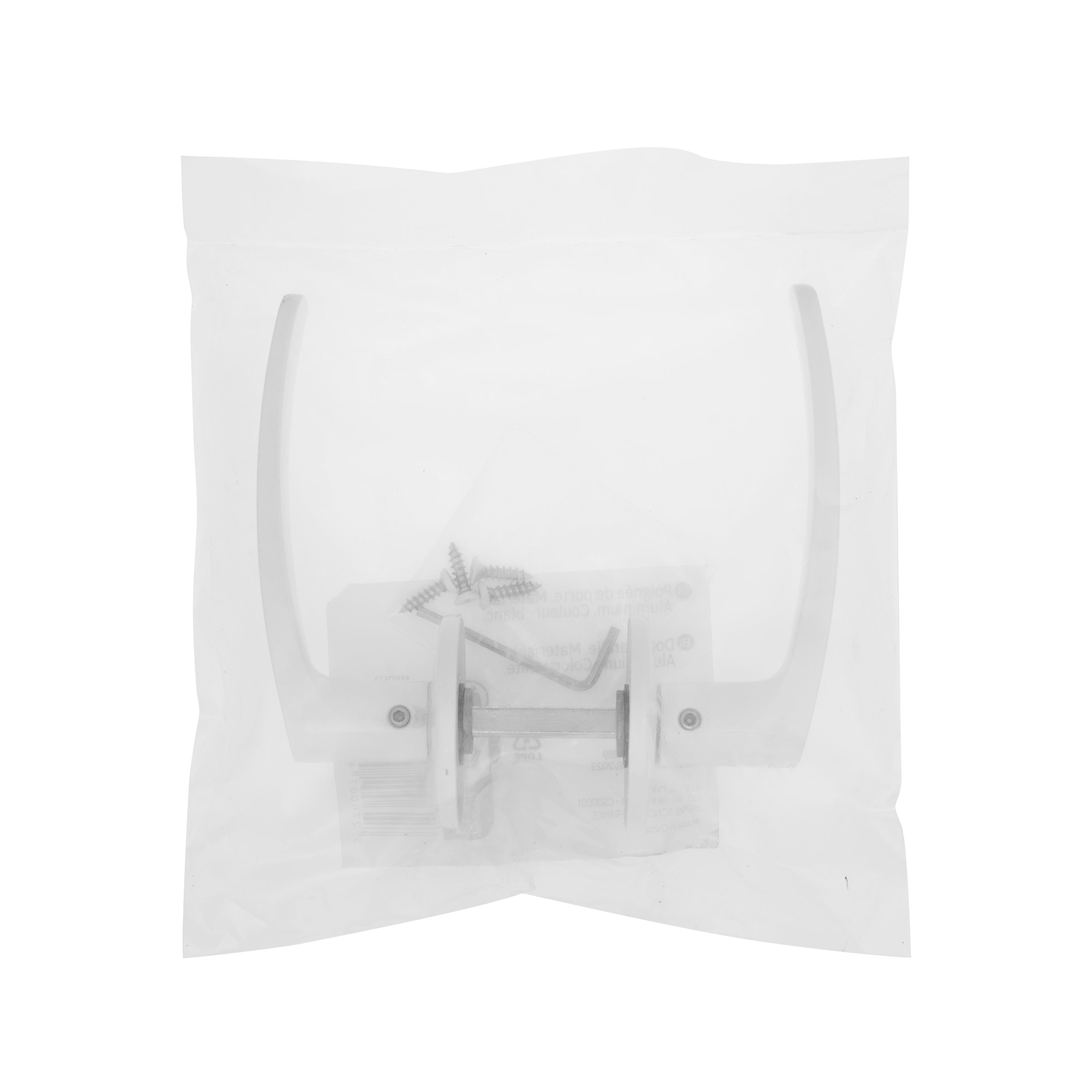 2 poignées sur rosace Lina blanc mat E3 - 7