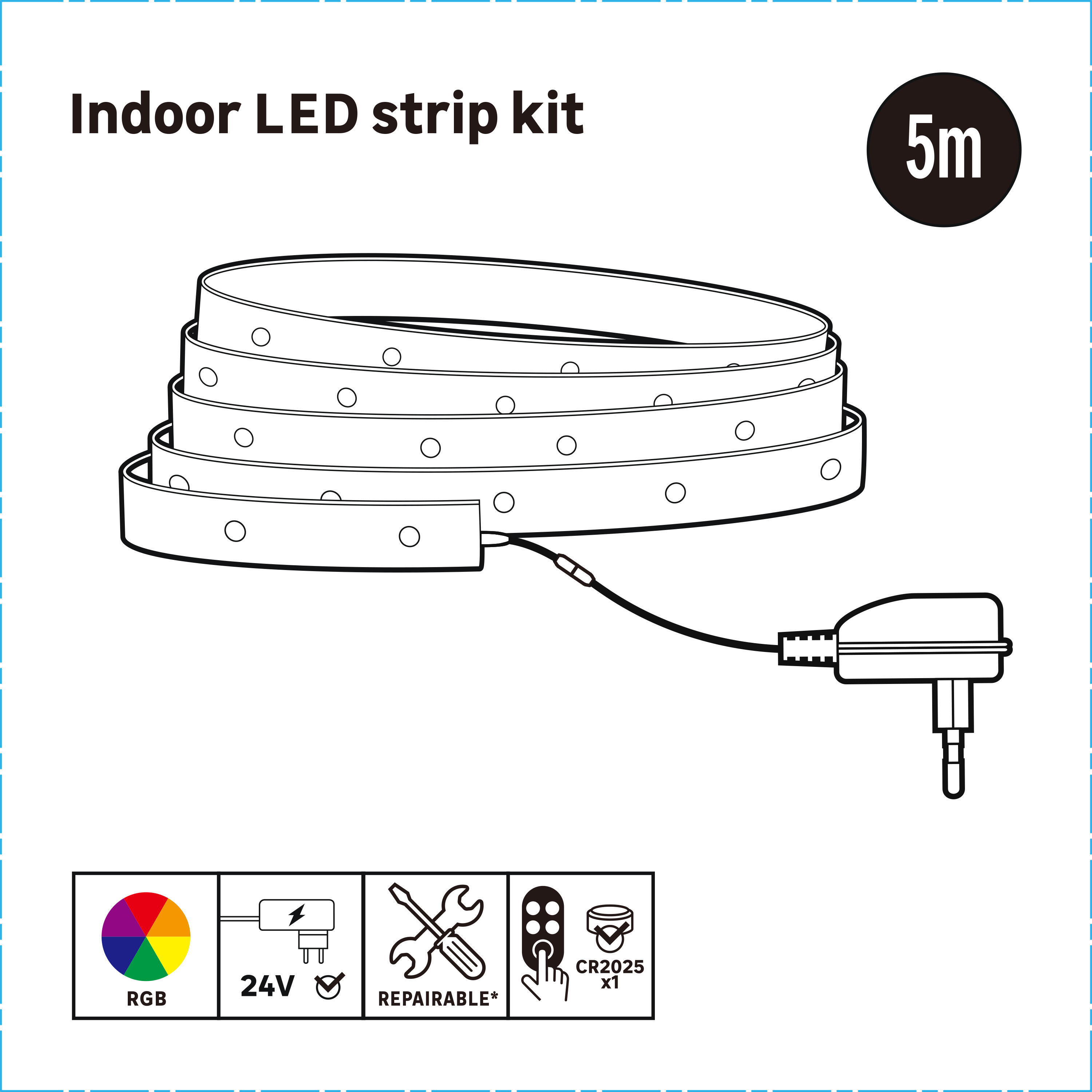 Kit fita led RGB 24V RC 5 metros - 6