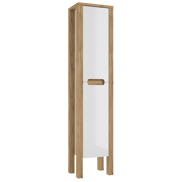 Słupek łazienkowy stojący Gambi 40.2x30.5x180.5 cm brązowo-biały Defra