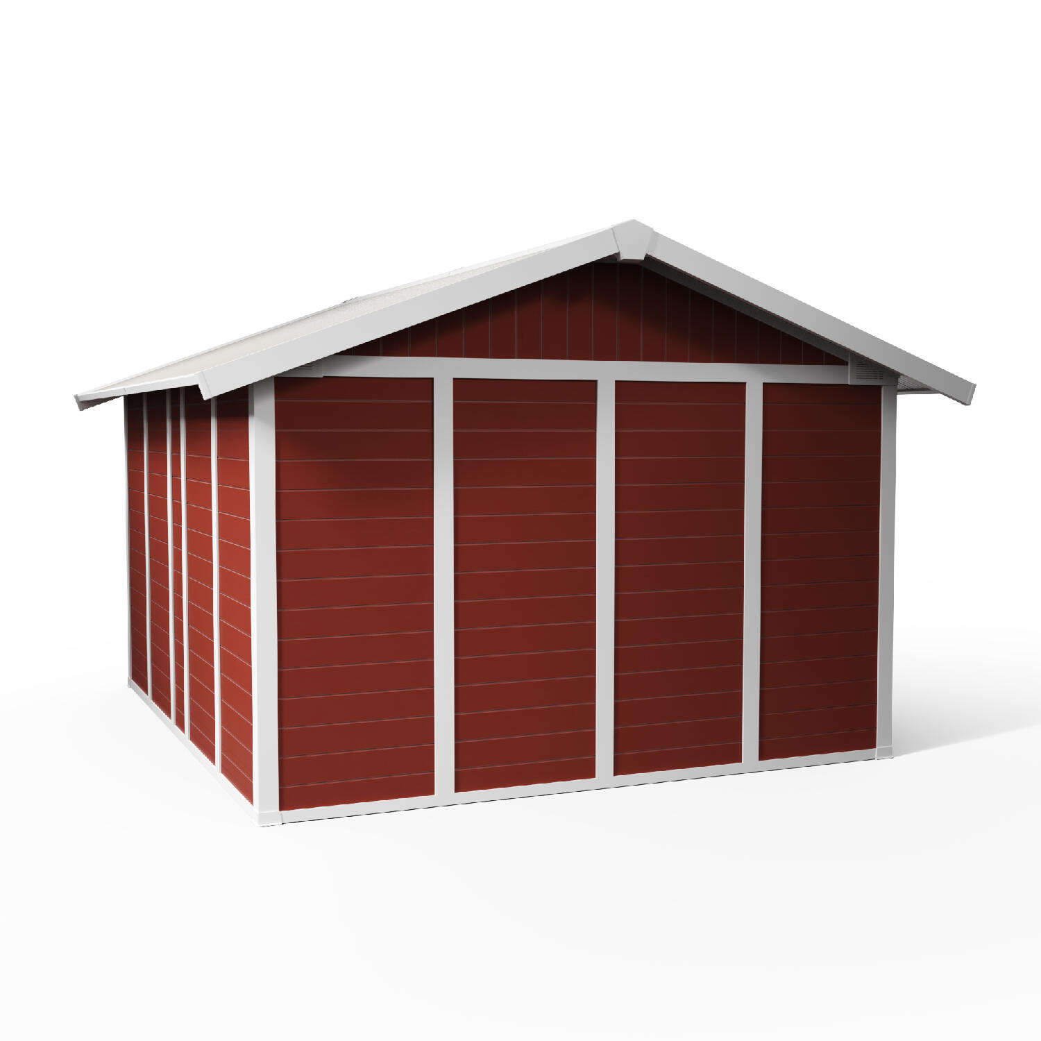 caseta de resina deco de 370x250x407 cm y 1121 m2 con 26 mm espesor y doble puerta abatible grosfillex