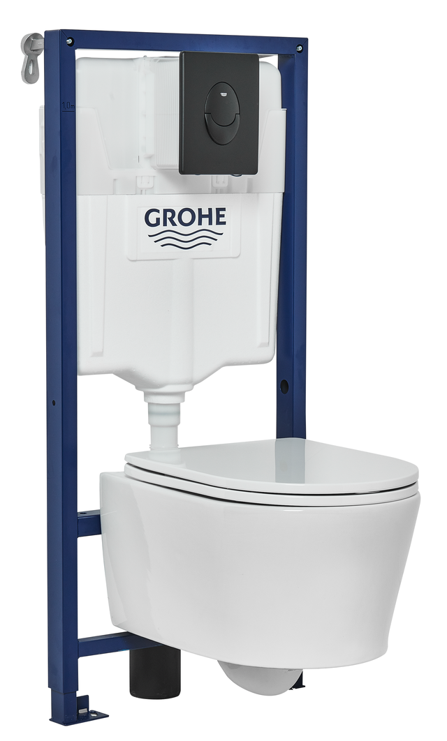 Zestaw podtynkowy WC GROHE START czarny z miską EASY Sensea