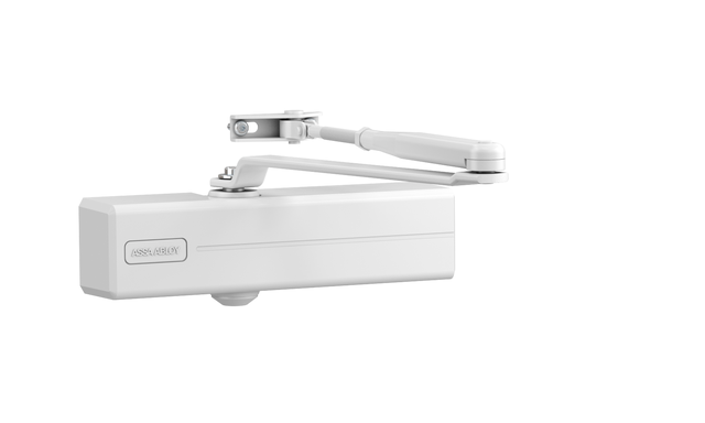 CIERRAPUERTA BRAZO ARTICULADO DC120 SIN RETENCION BLANCO