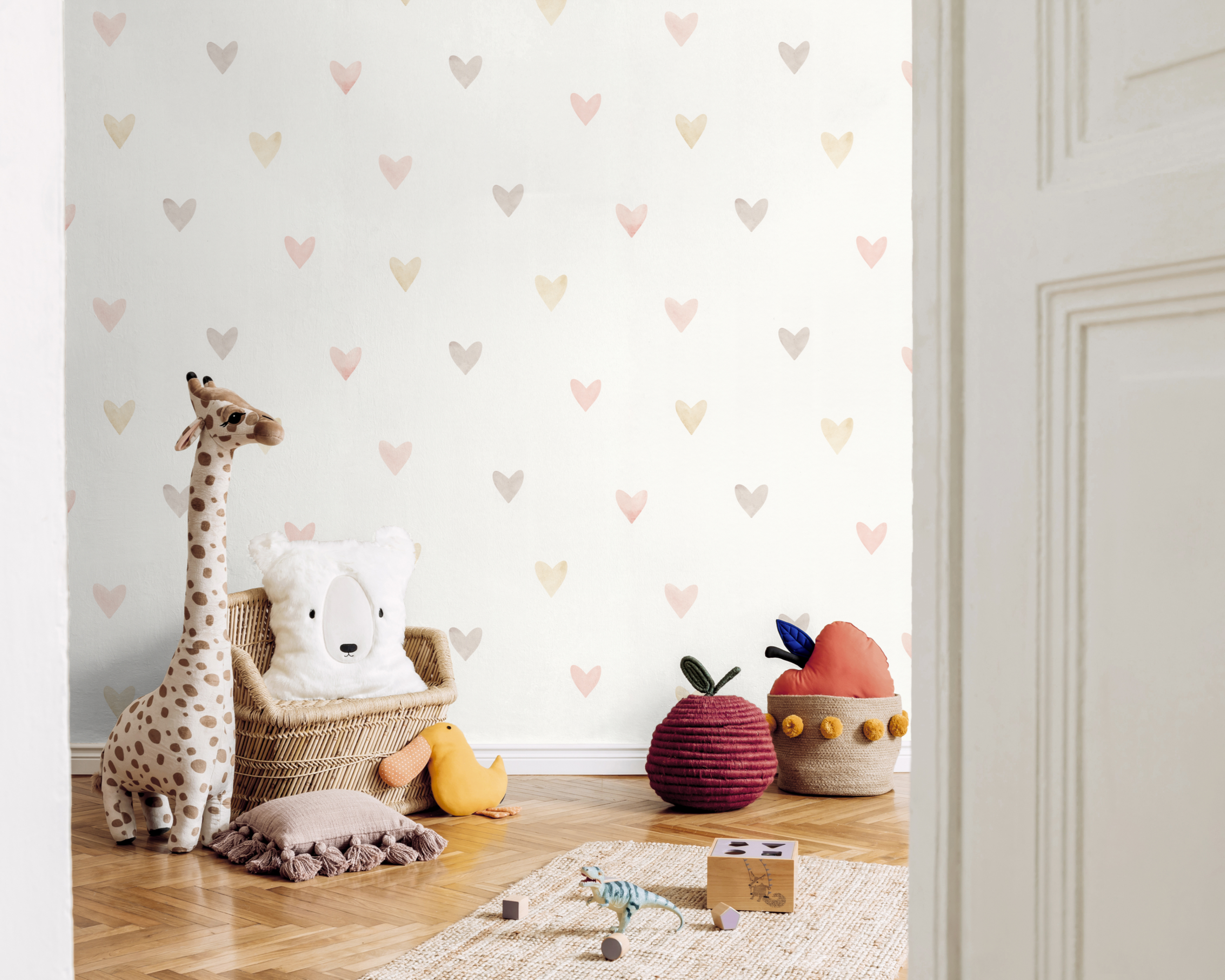Tapeta dziecięca Kids Serduszka winylowa na flizelinie - 4