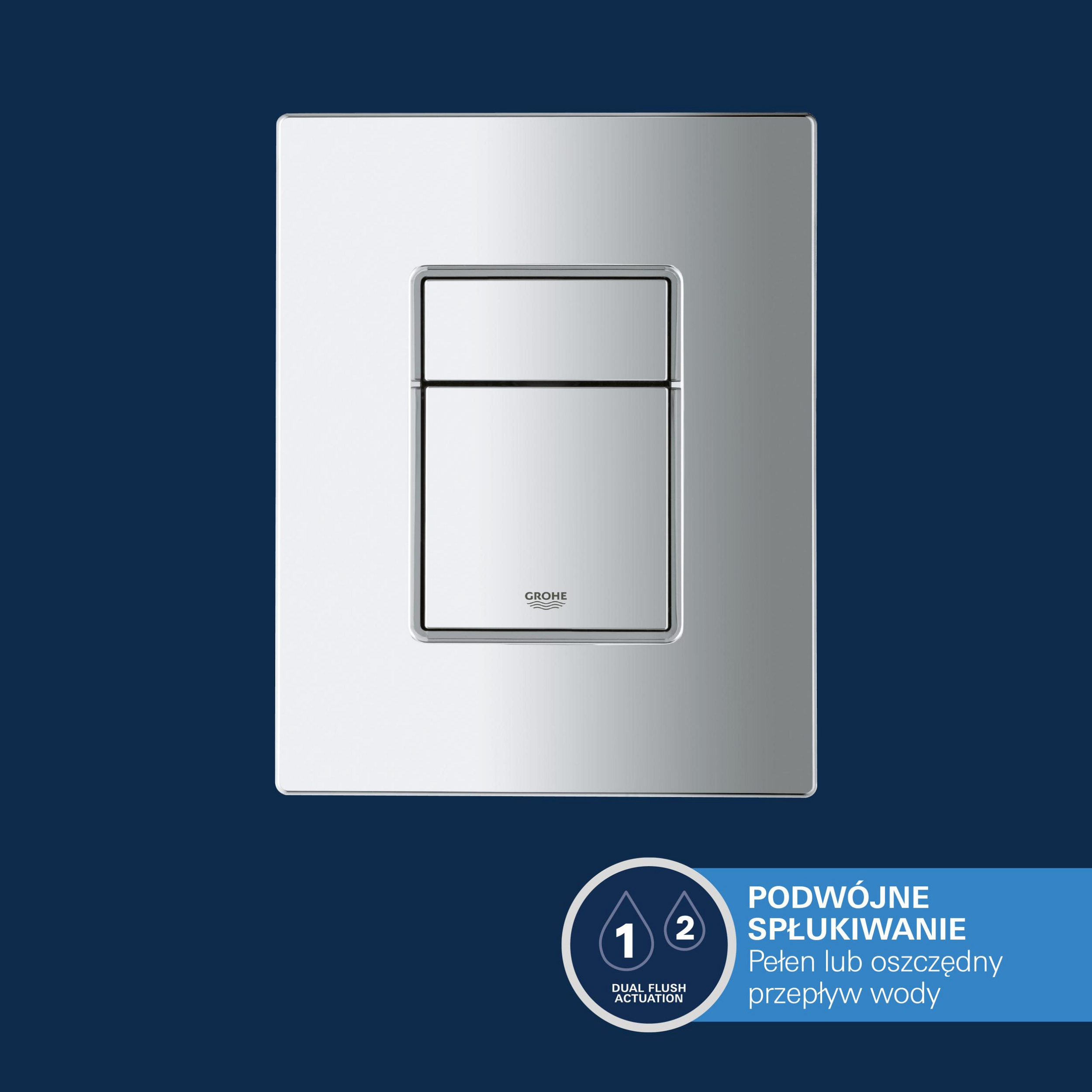Przycisk spłukujący do stelaża Even 2 chromowany Grohe - 6