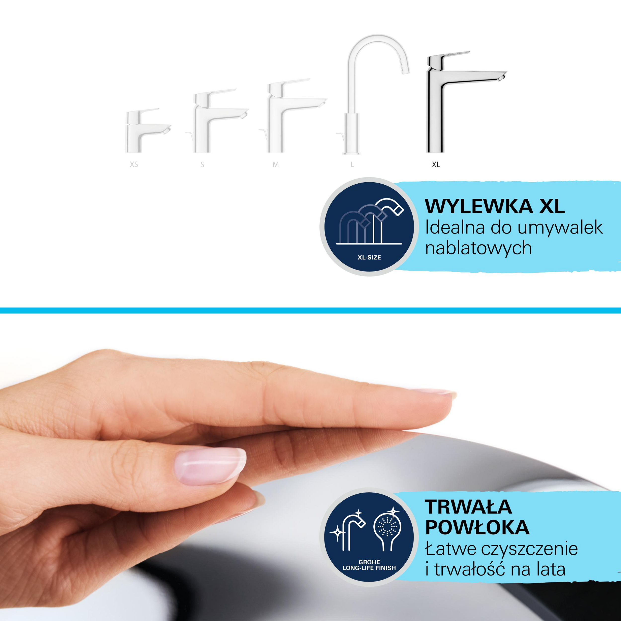 Bateria umywalkowa chrom Start 2021 QuickFix Grohe - 9