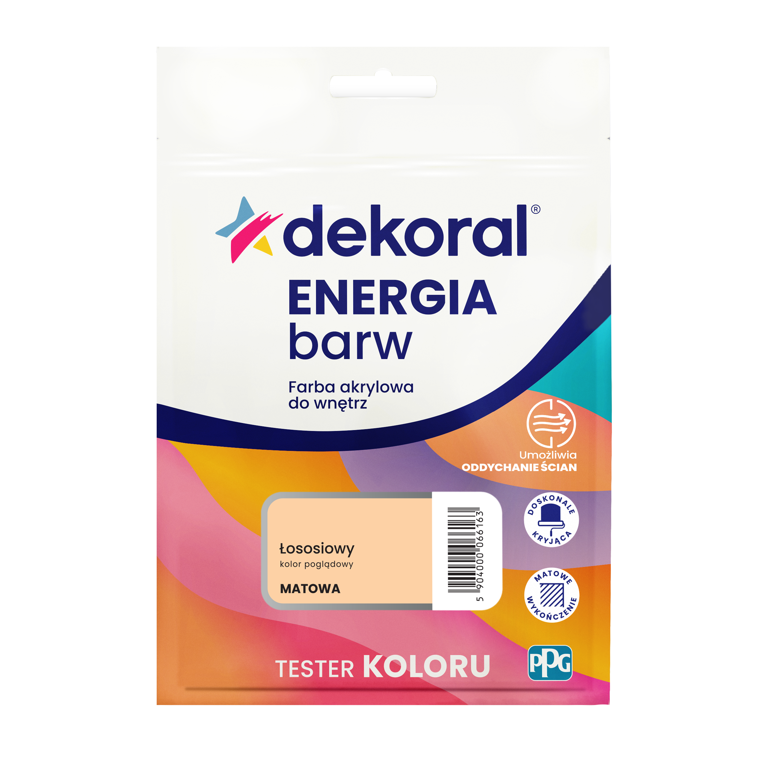 Tester farby Dekoral Energia barw Łososiowy matowa 40 ml