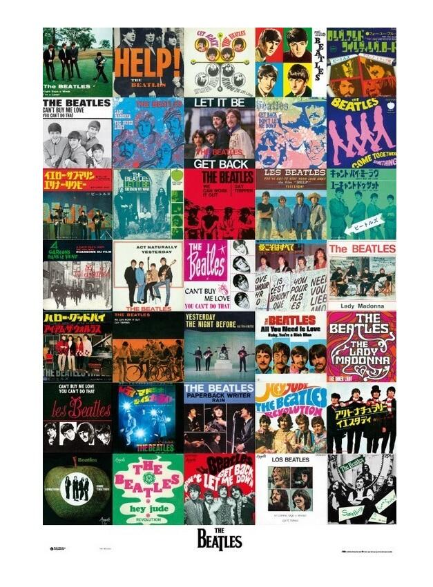 Póster Cine rectangular de 61 x 91.5 cm. Papel The Beatles multicolor - 2