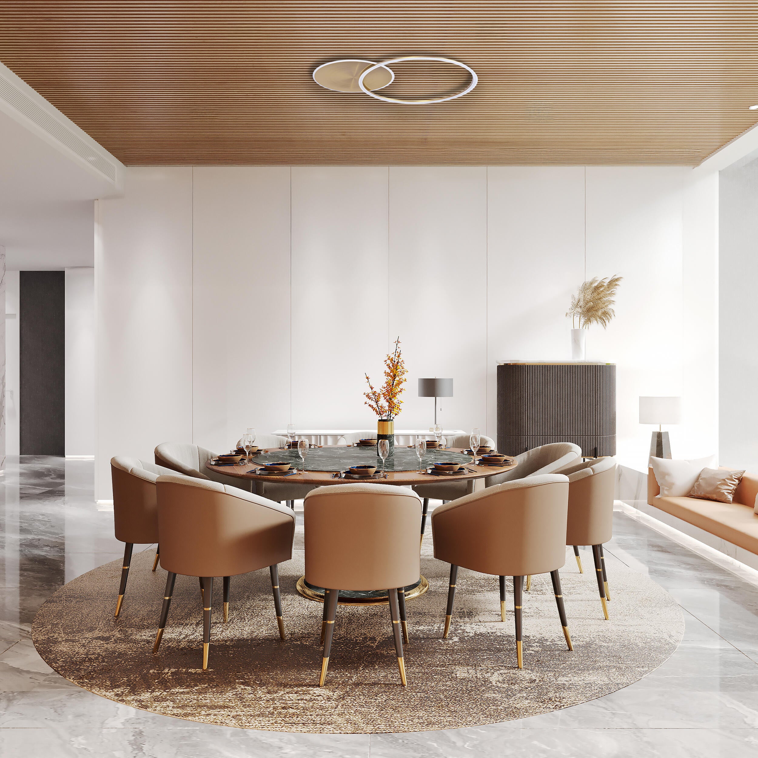 Plafon Roman złoty 2700 lm LED Sanico - 2