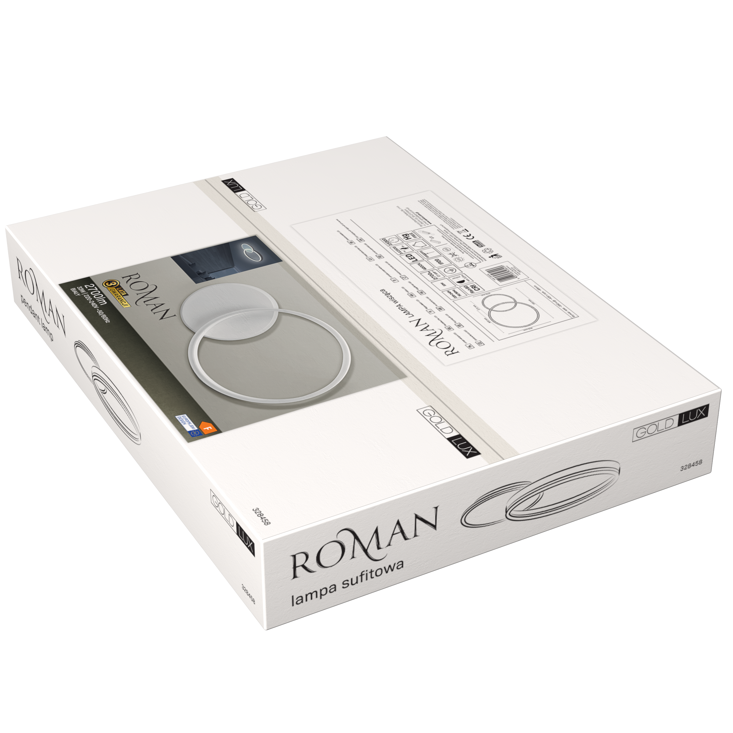 Plafon Roman biały 2700 lm LED Sanico - 5