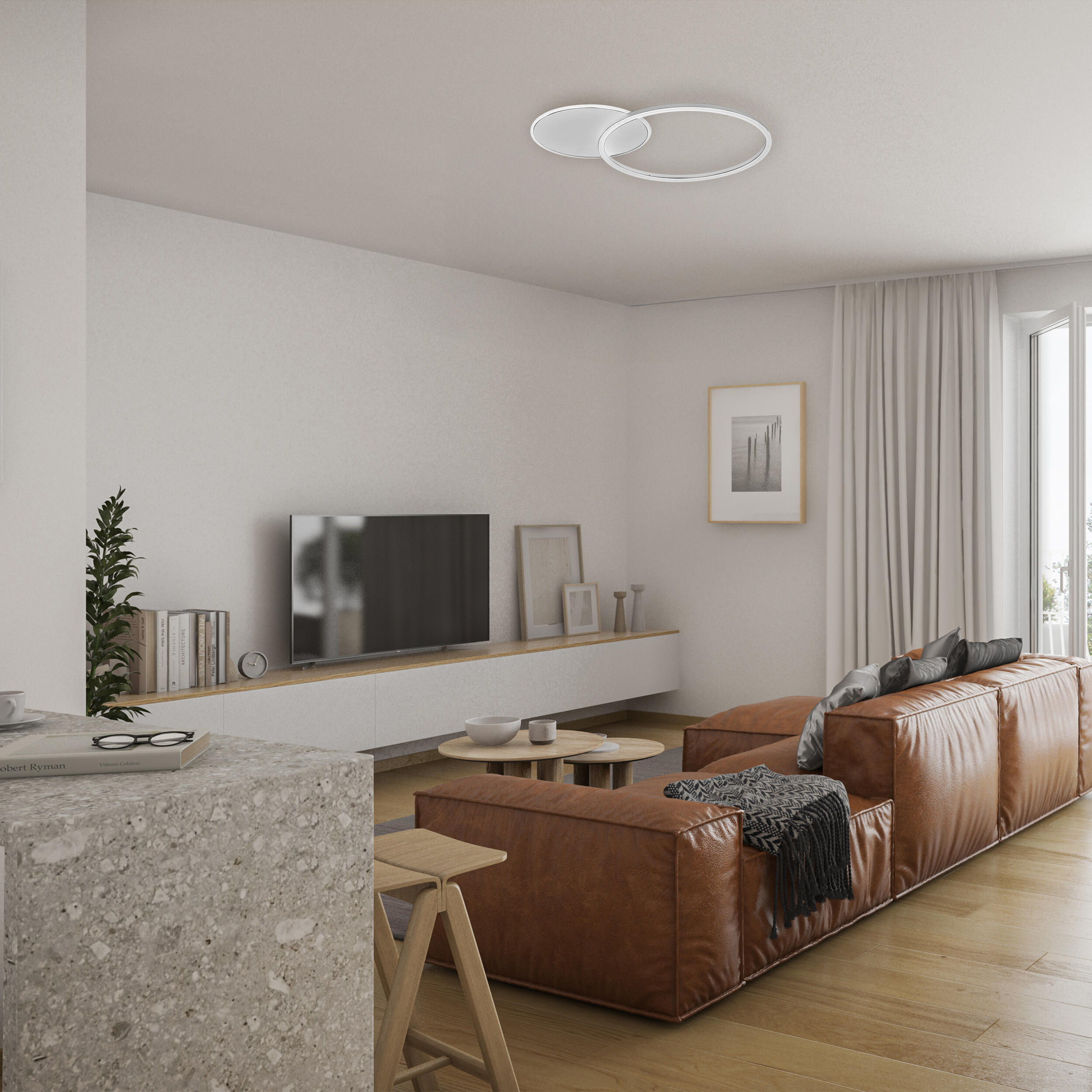 Plafon Roman biały 2700 lm LED Sanico - 2