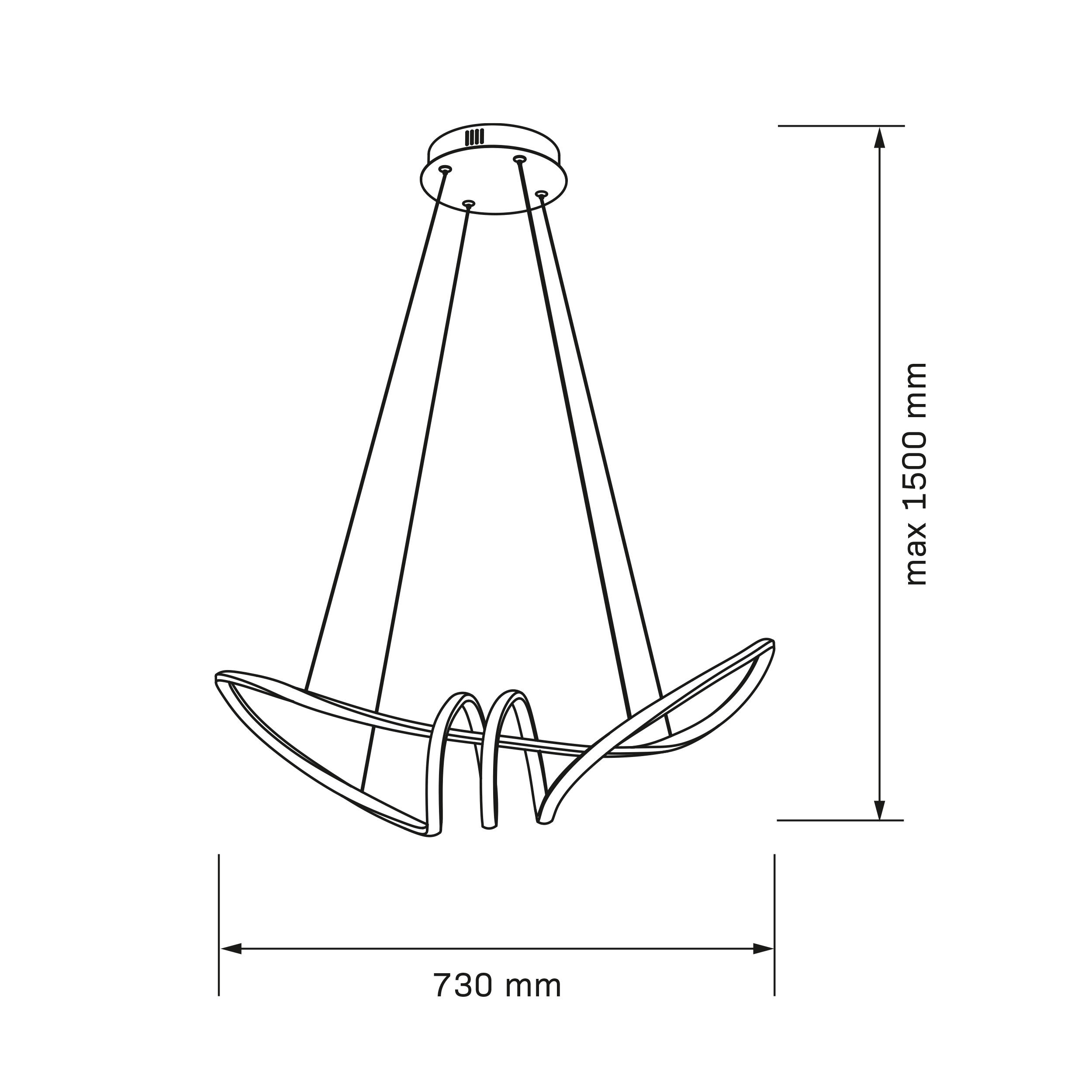 Lampa wisząca Flavia LED 36W 4000K Czarna GOLDLUX - 3