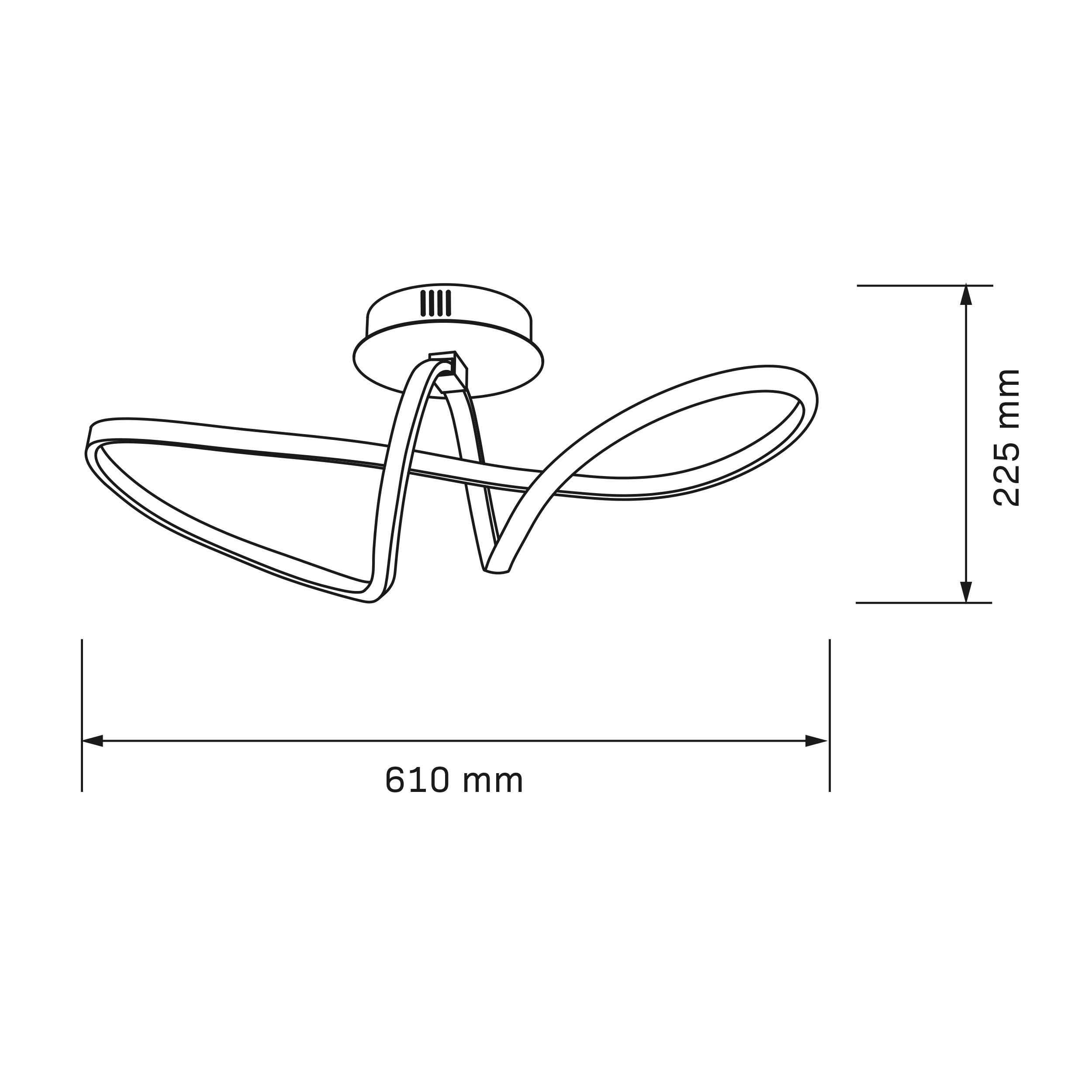 Lampa wisząca sufitowa Flavia LED 28W 4000K Czarna GOLDLUX - 3