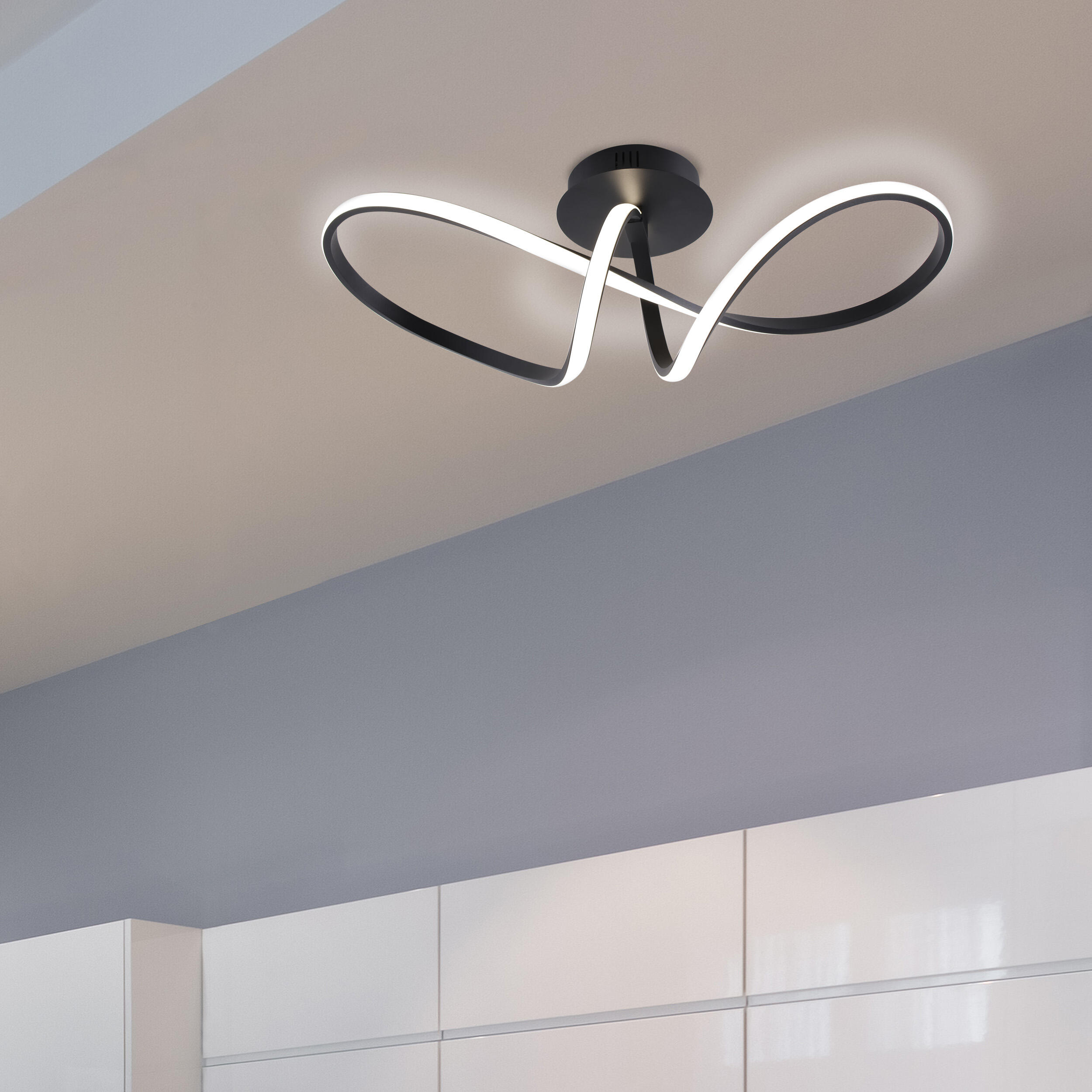 Lampa wisząca sufitowa Flavia LED 28W 4000K Czarna GOLDLUX - 2