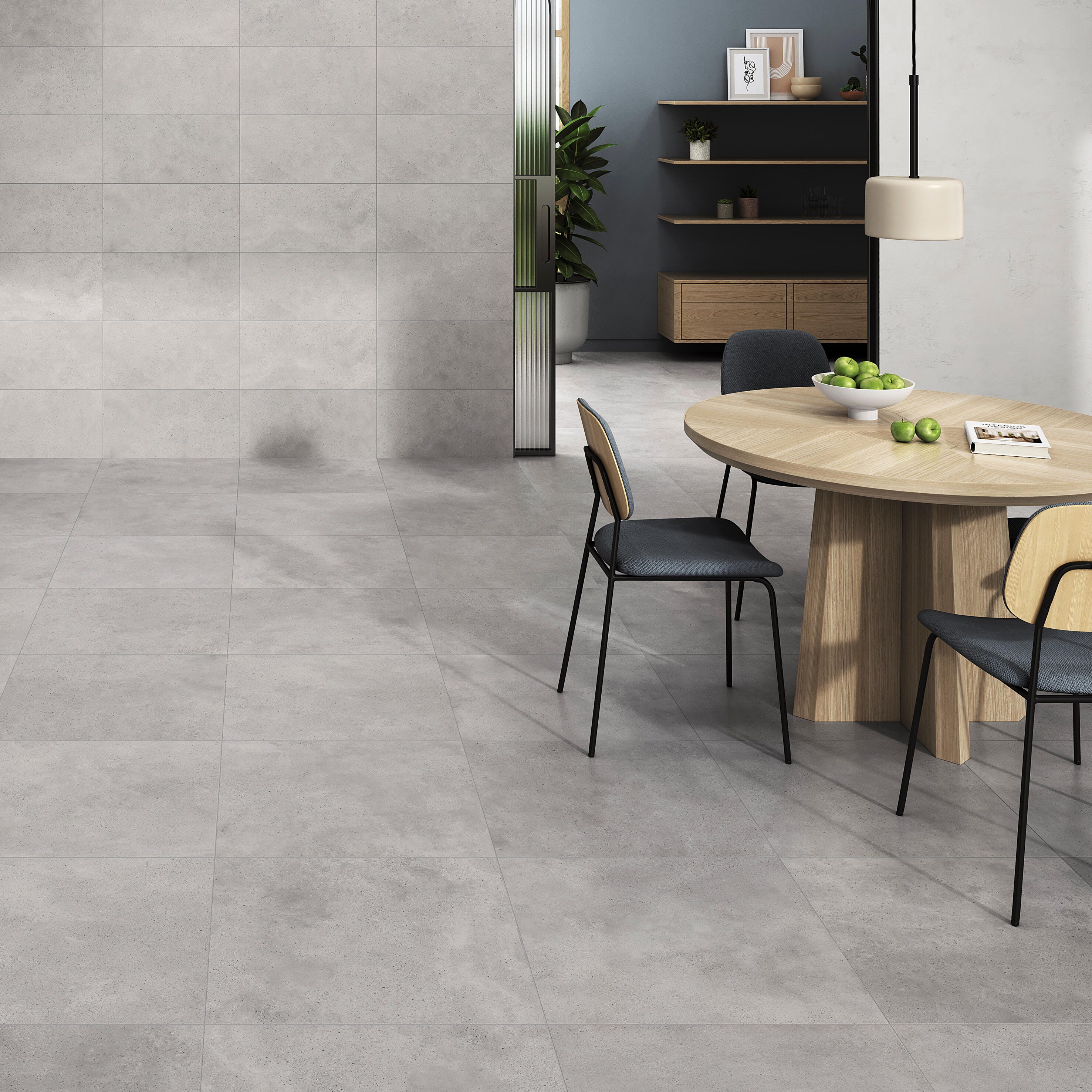 Carrelage sol intérieur / mur intérieur effet béton gris Bari l.60 x L ...