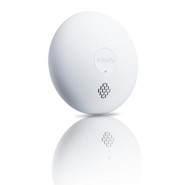 Détecteur de fumée connecté, SOMFY, Protect CE EN 14604, autonomie 2 ans