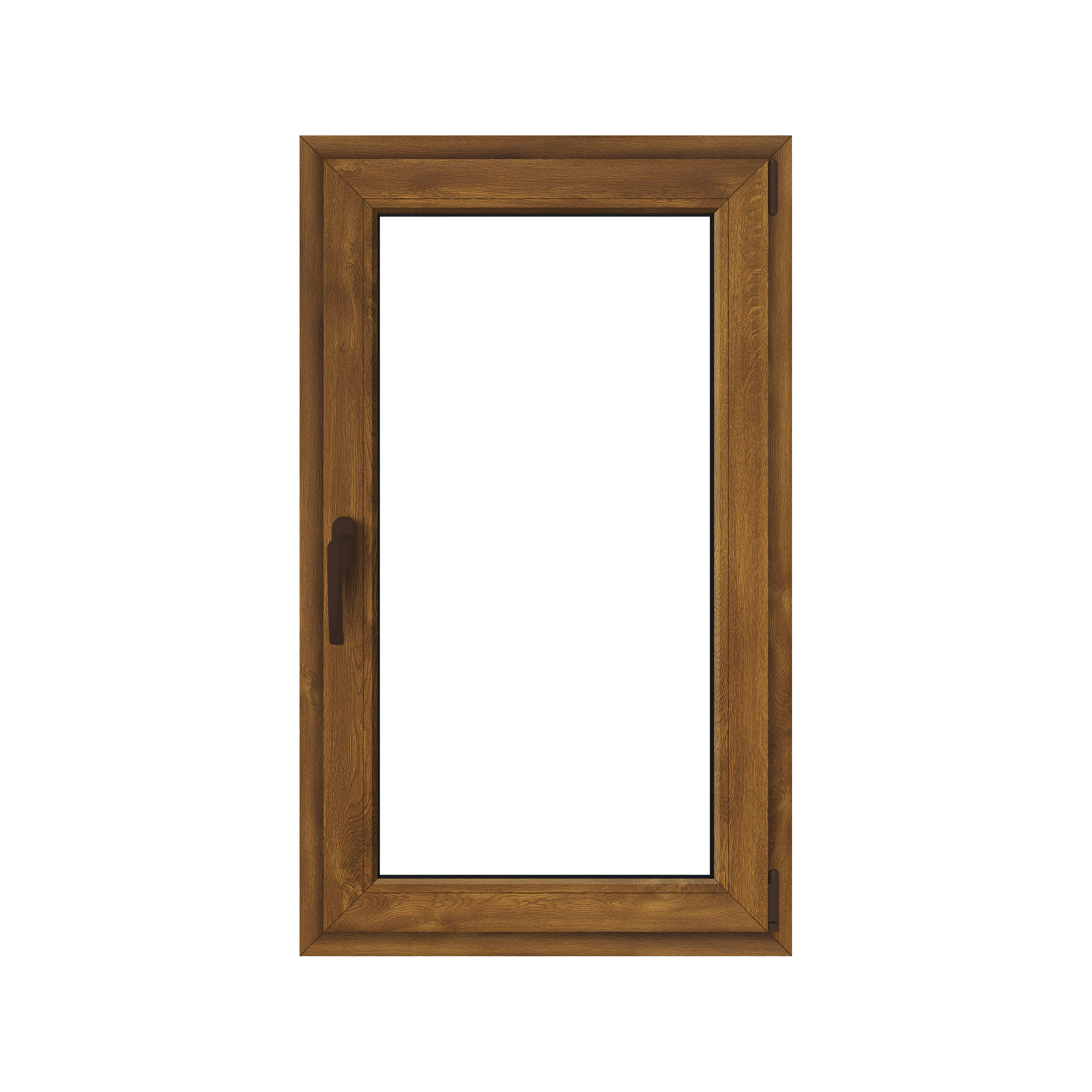 Finestra in PVC Rovere dorato L 60 x H 100 cm, 1 anta apertura a destra ...