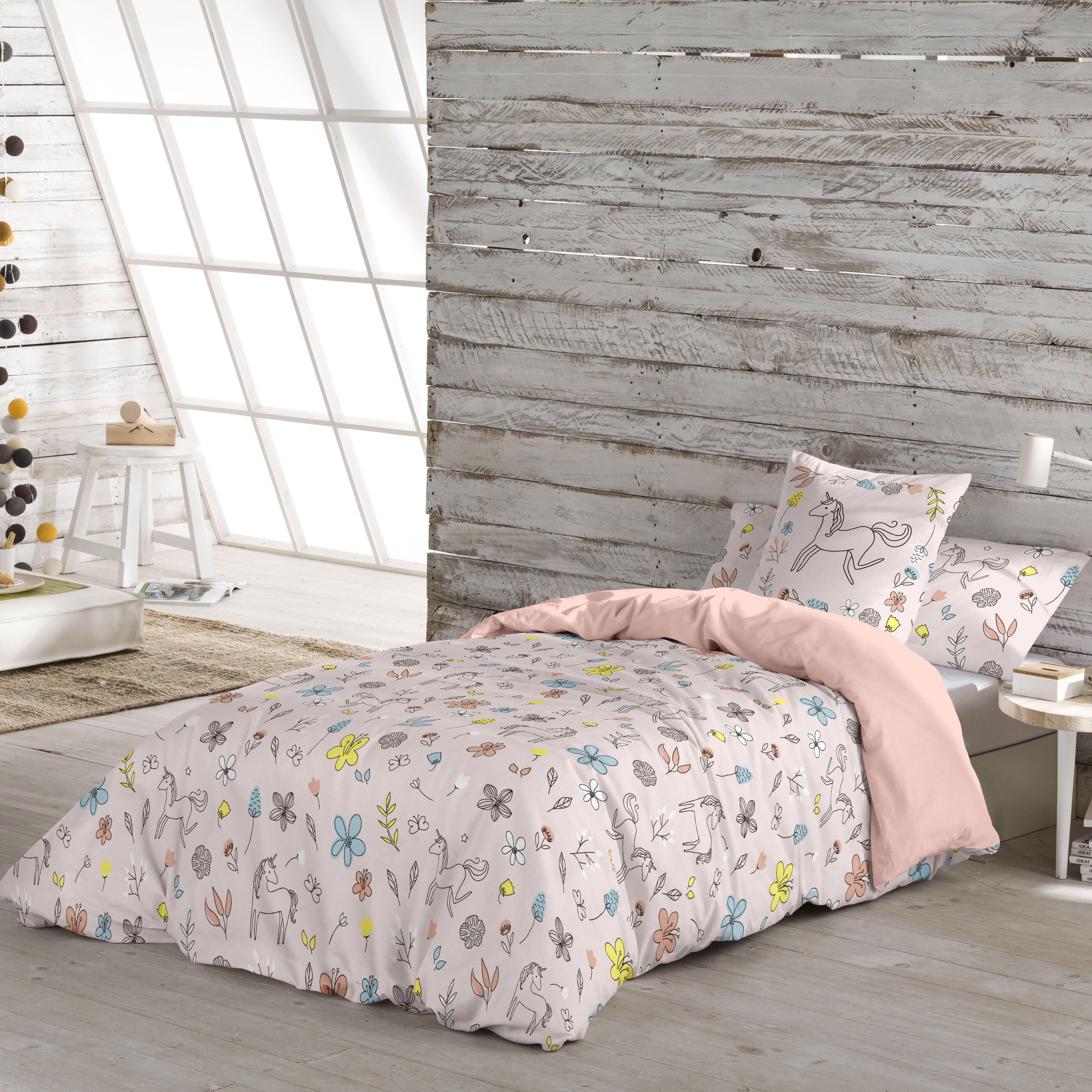 Funda nórdica infantil Dinky de 150x220 cm para camas de 90 cm + 1 funda de almohada de 45x110 cm
 - 4