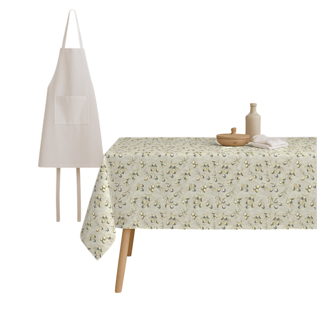 Mantel olivas panamá beige 140x200 cm  - 2