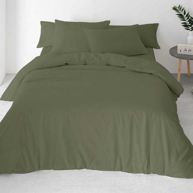 Funda nórdica Verde 75 de 260x220 cm para camas de 180 cm + 2 fundas de almohada de 45x110 cm
