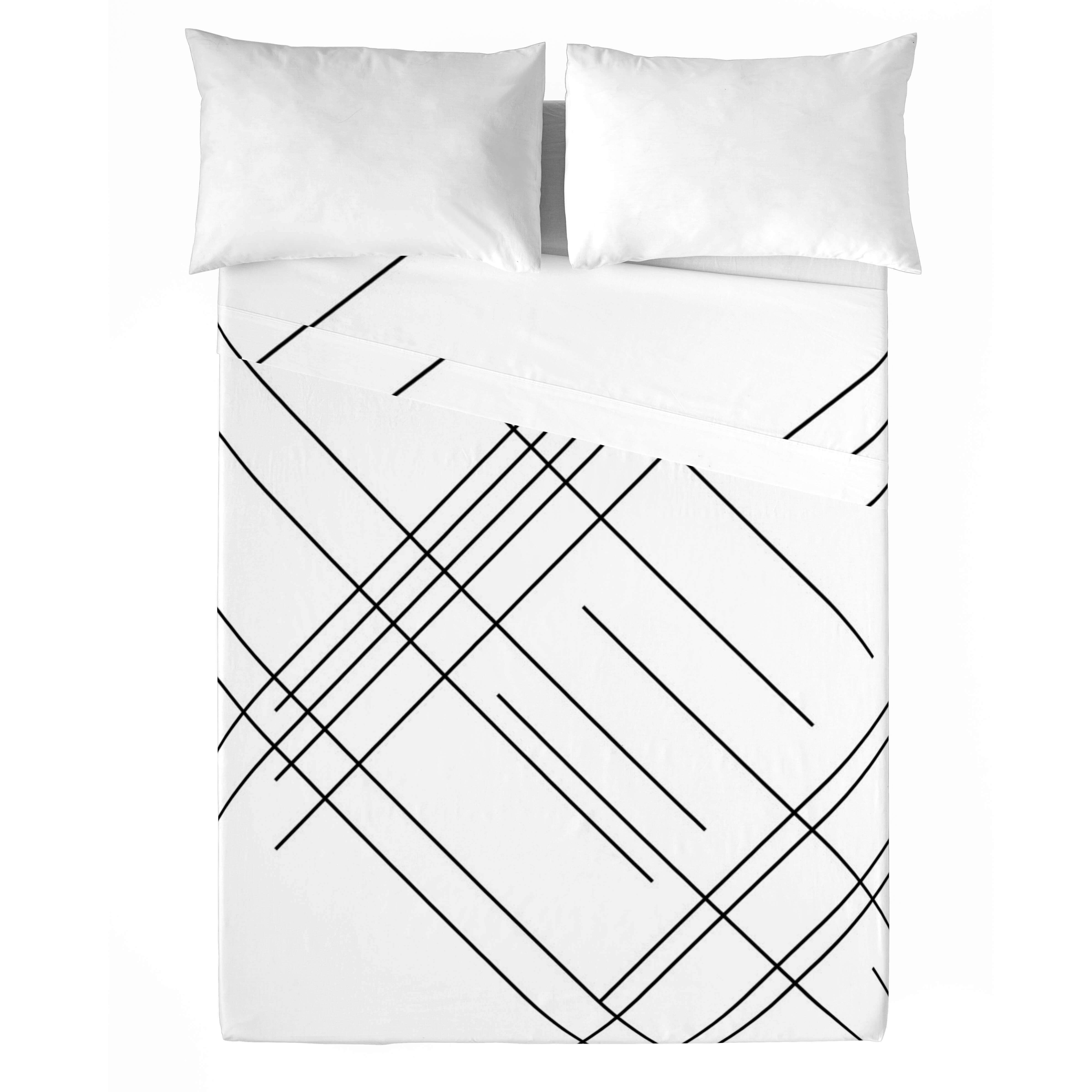 Juego de sábanas 3 piezas Line 100% algodón para cama de 135 cm
 - 2