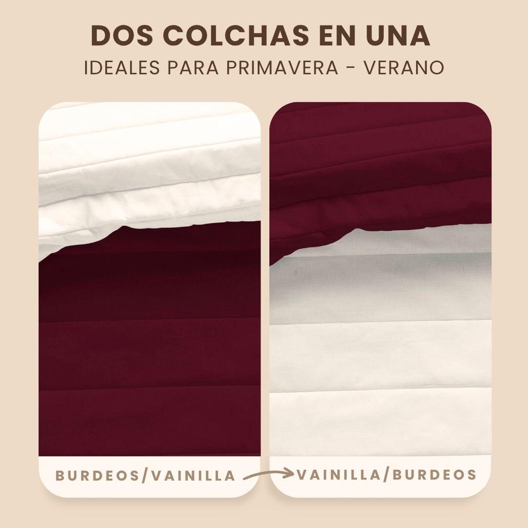 Colcha de cama Burdeos poliéster para cama de 150 cm - 5