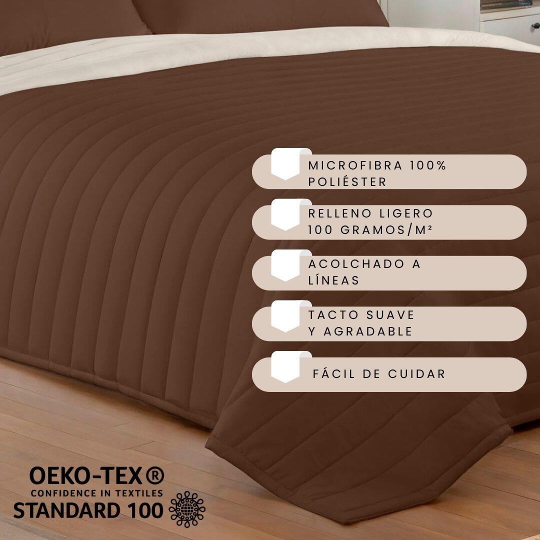 Colcha de cama Marrón poliéster para cama de 150 cm - 7