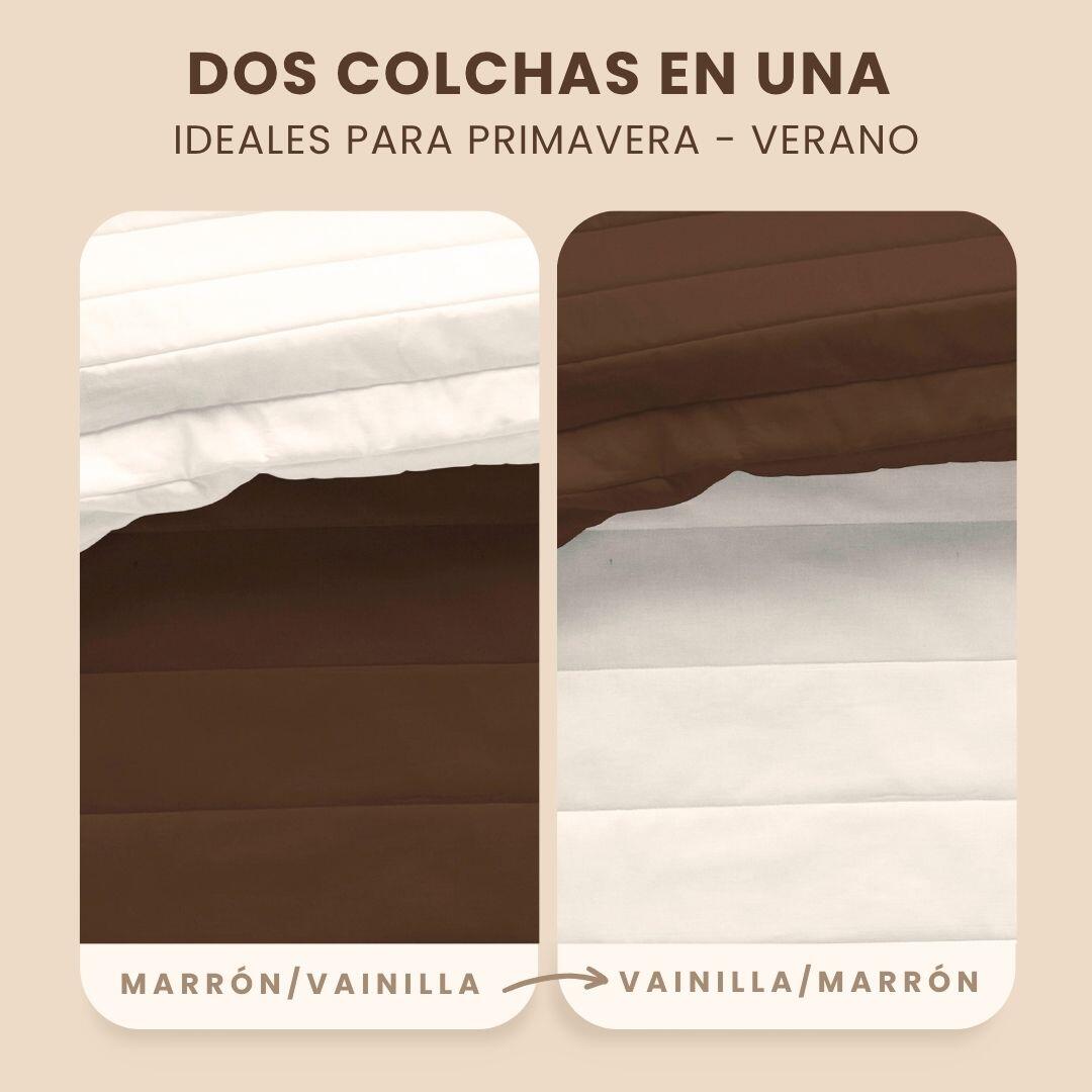 Colcha de cama Marrón poliéster para cama de 150 cm - 5
