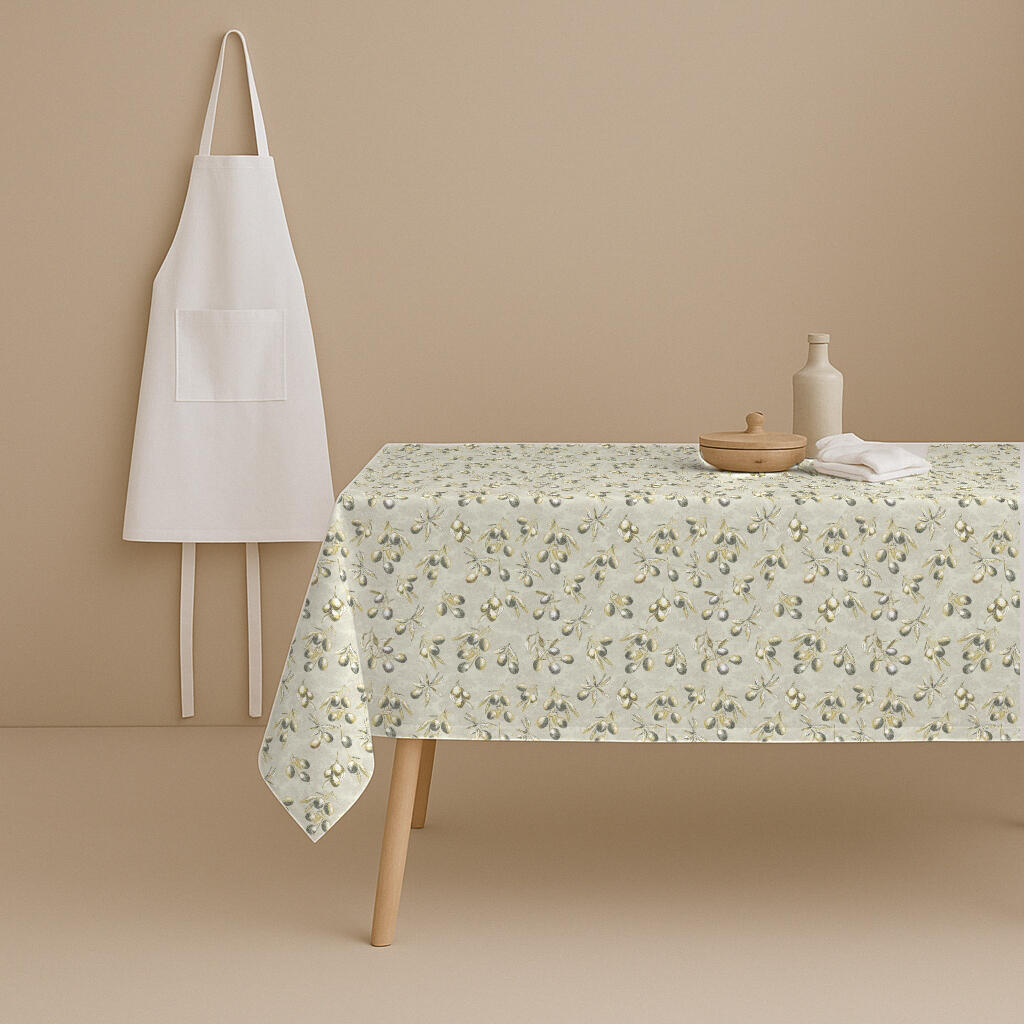 Mantel olivas panamá beige 140x200 cm  - 3