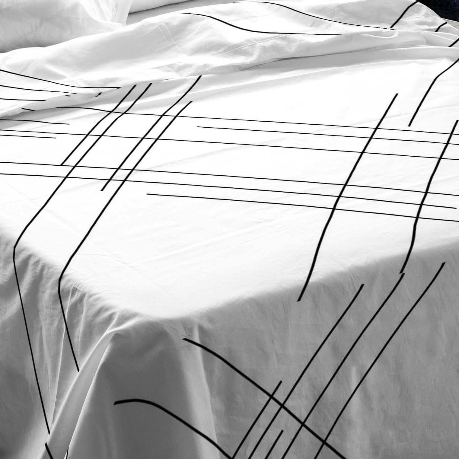 Juego de sábanas 3 piezas Line 100% algodón para cama de 135 cm
 - 7
