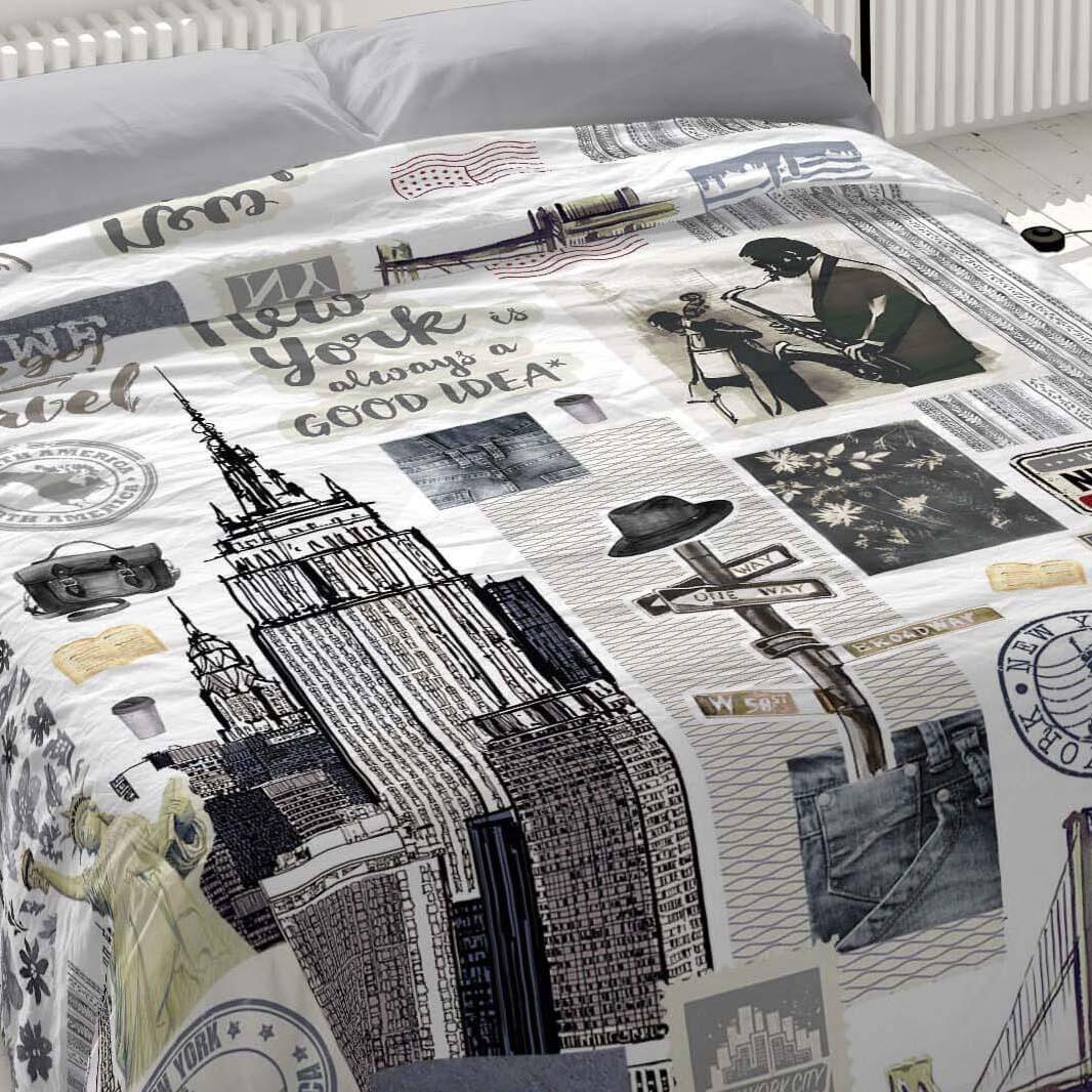Juego de sábanas 3 piezas NY Travel 100% algodón para cama de 90 cm
 - 7