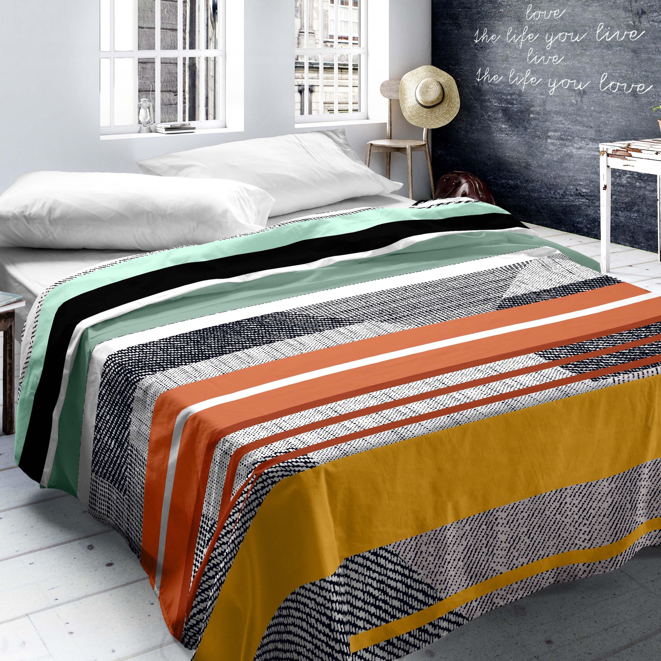 Juego de sábanas 3 piezas Denim 100% algodón para cama de 135 cm
 - 7