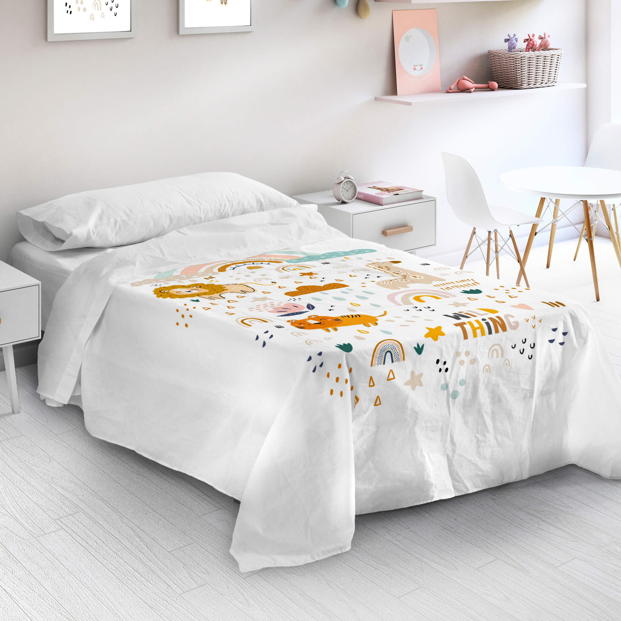 Juego de sábanas 3 piezas Obini 100% algodón para cama de 90 cm
 - 2