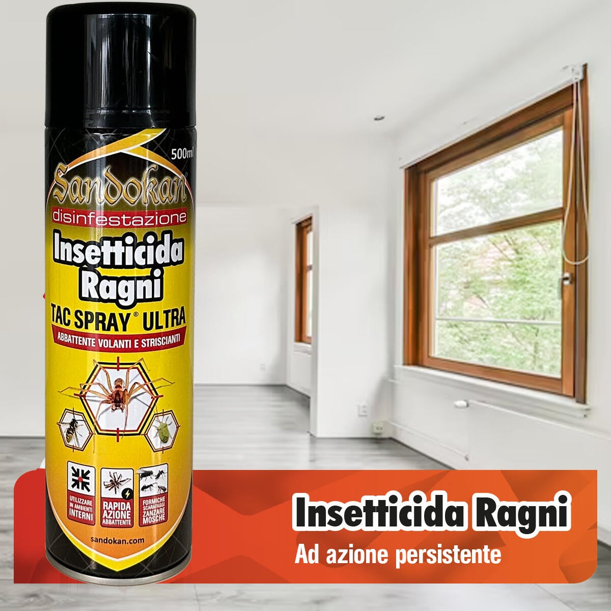 Insetticida spray per cimice, ragni e scarafaggi SANDOKAN 500 ml - 3