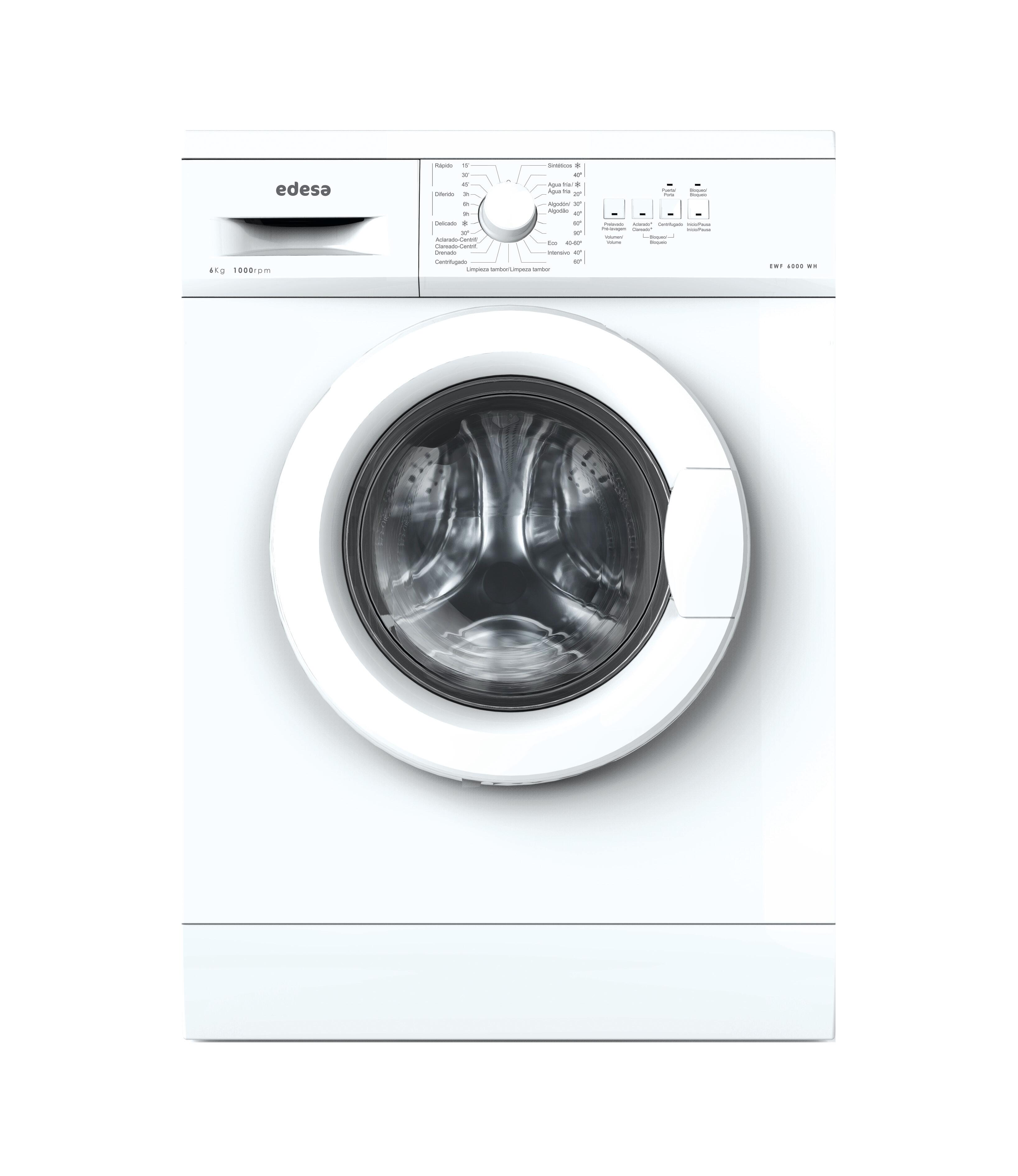 Máquina de lavar roupa instalação livre 6 kg 59,5 x 40 x 85 cm branco Edesa EWF-6000 - 2