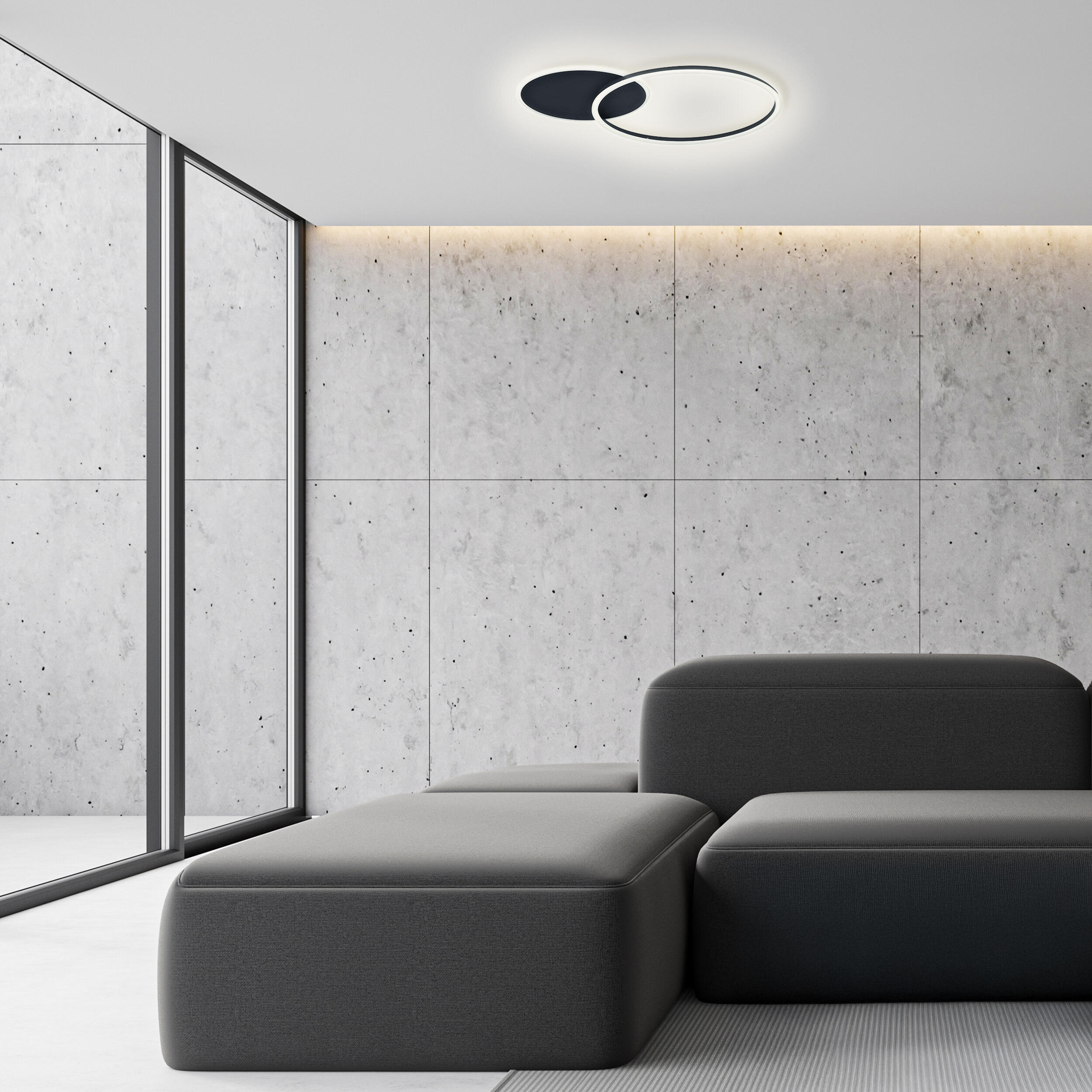 Plafon Roman czarny 2700 lm LED Sanico - 2