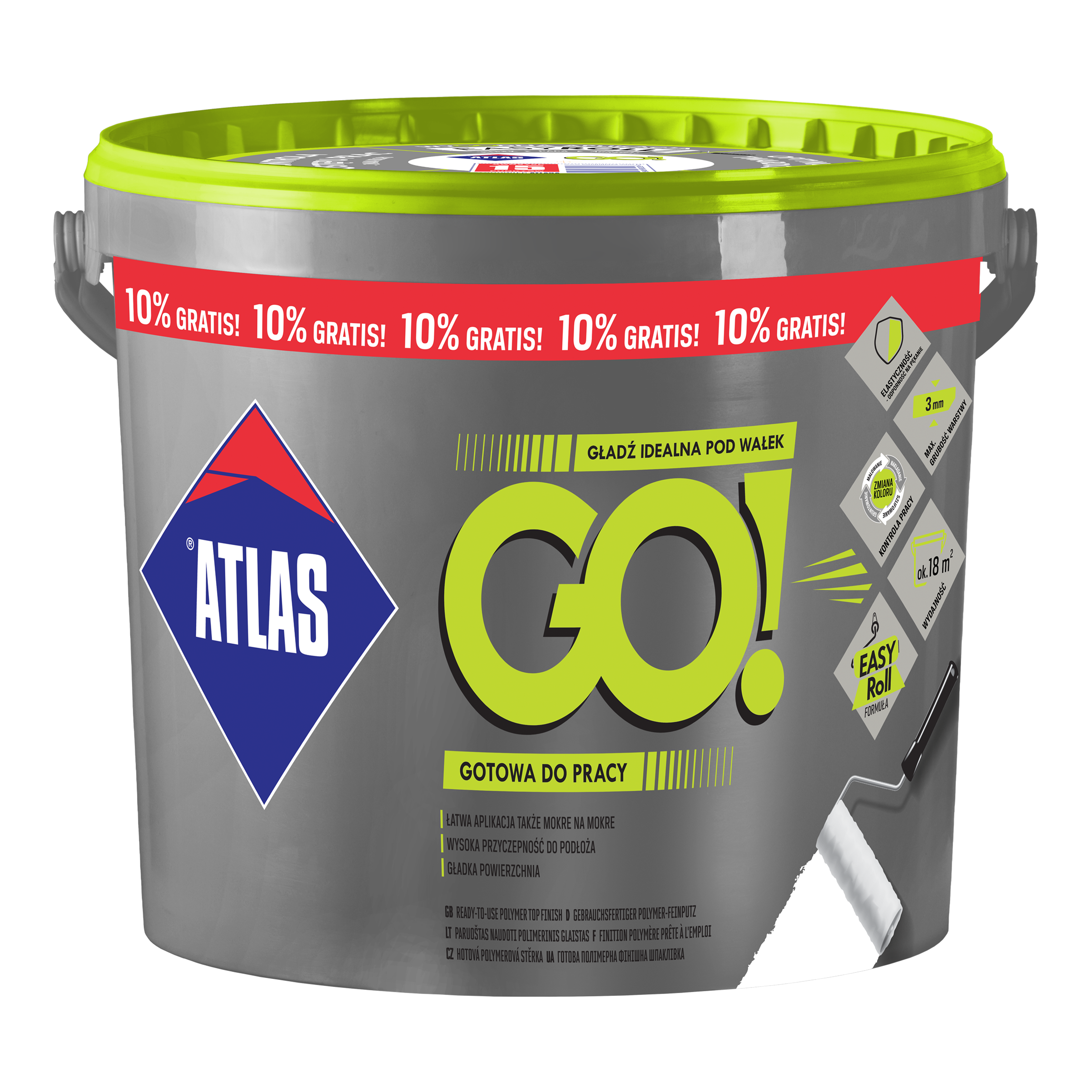 Gotowa Gładź pod wałek Atlas GO 25+2.5 kg